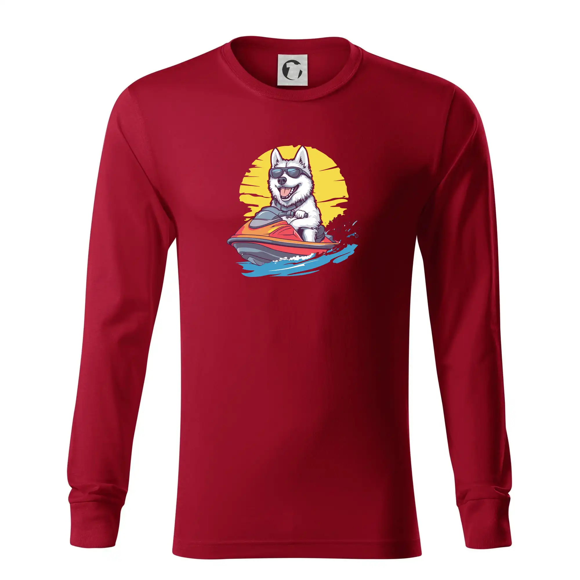 Husky na vodním skútru