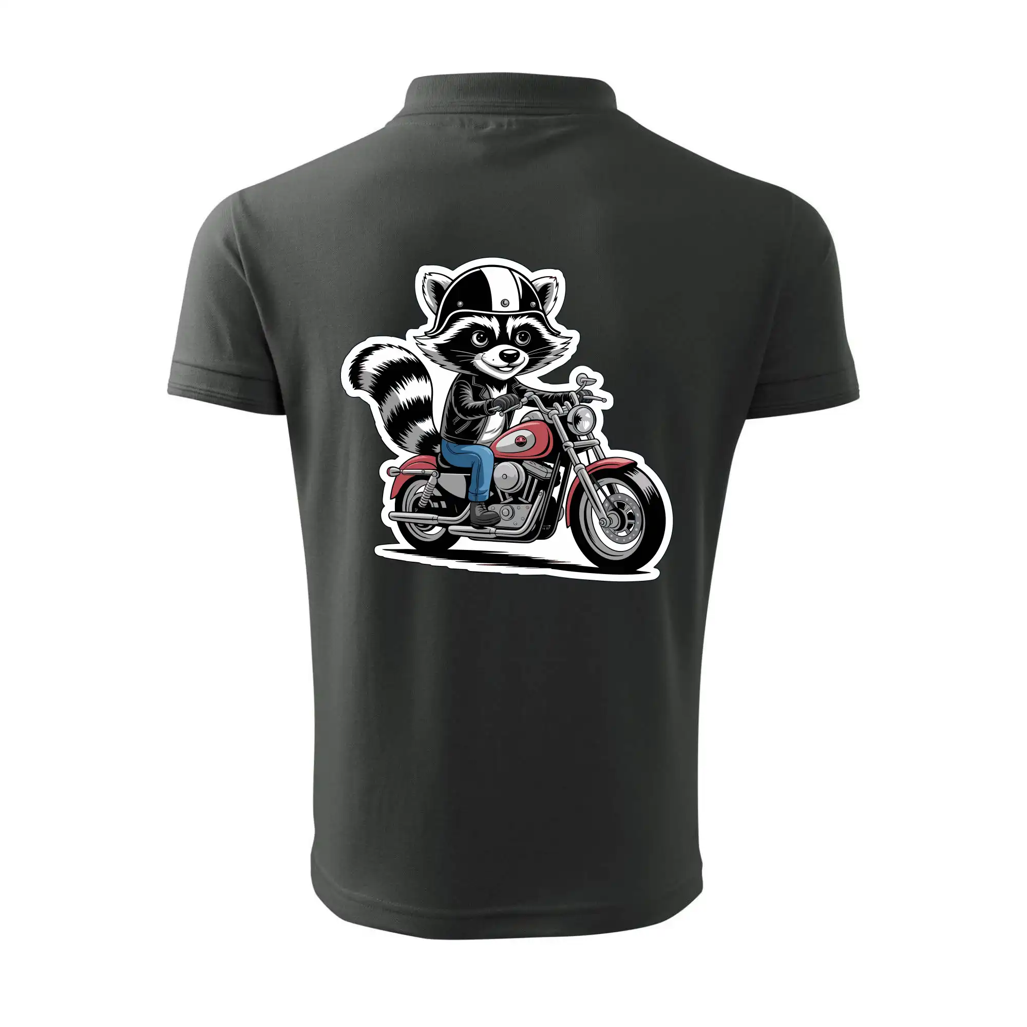 Mýval na motorce kreslený