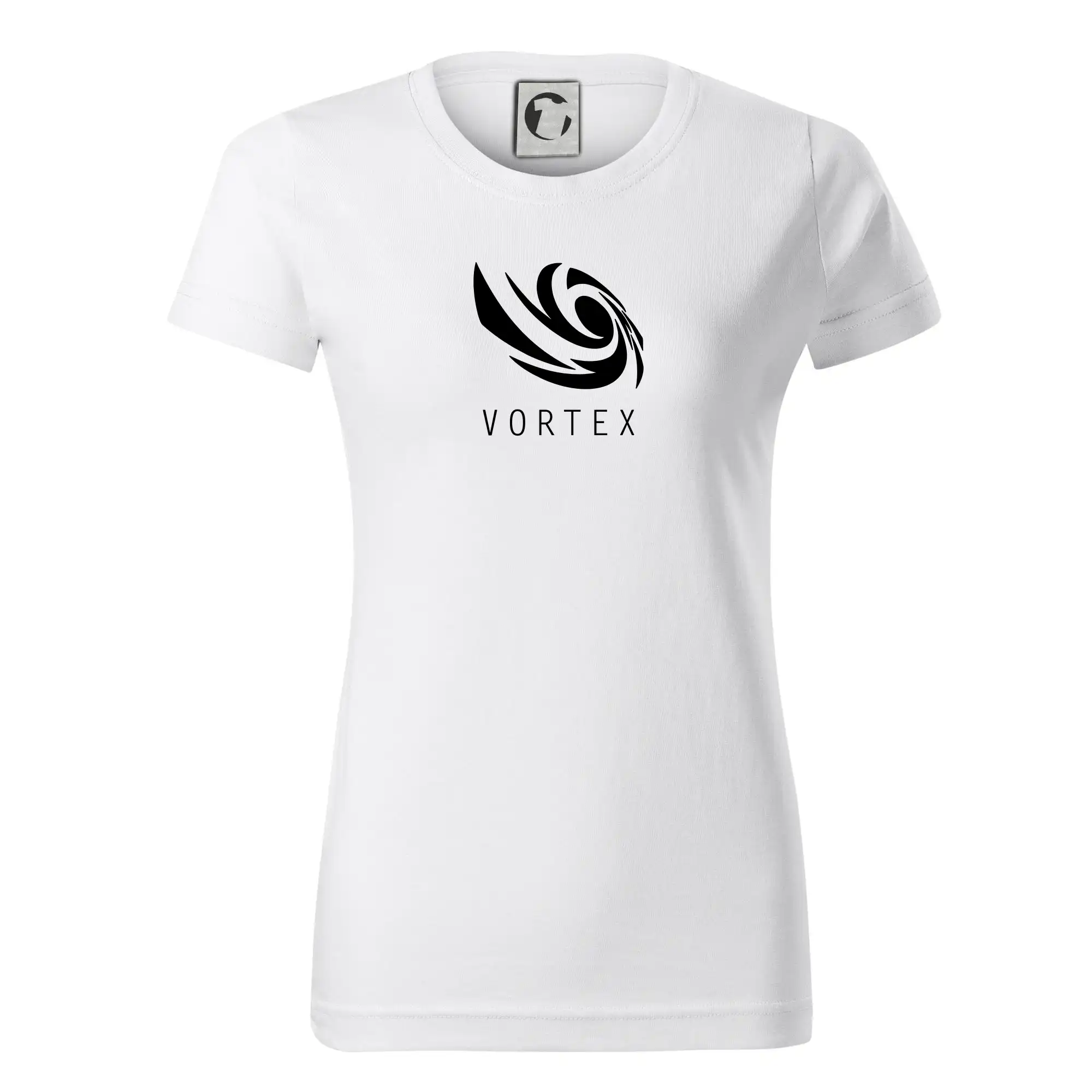 Tričká, mikiny a šiltovky pre Youtubery - Vortex logo jednofarebné - Dámske tričko basic - ľahko voľnejšie a dlhšie
