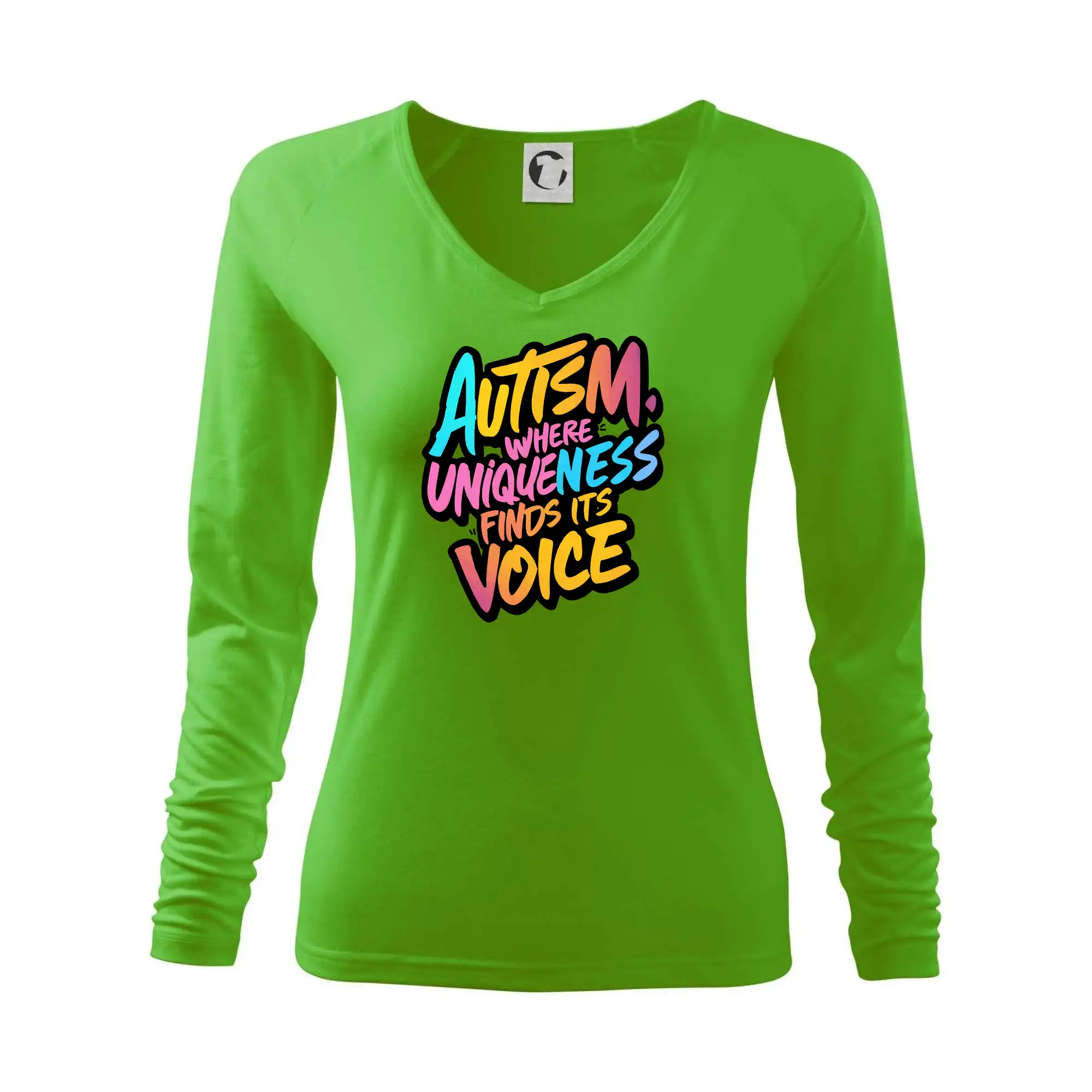 Tričká s motívom autizmu & osveta - Autism Where Uniqueness Finds Its Voice - Tričko dámske Elegance