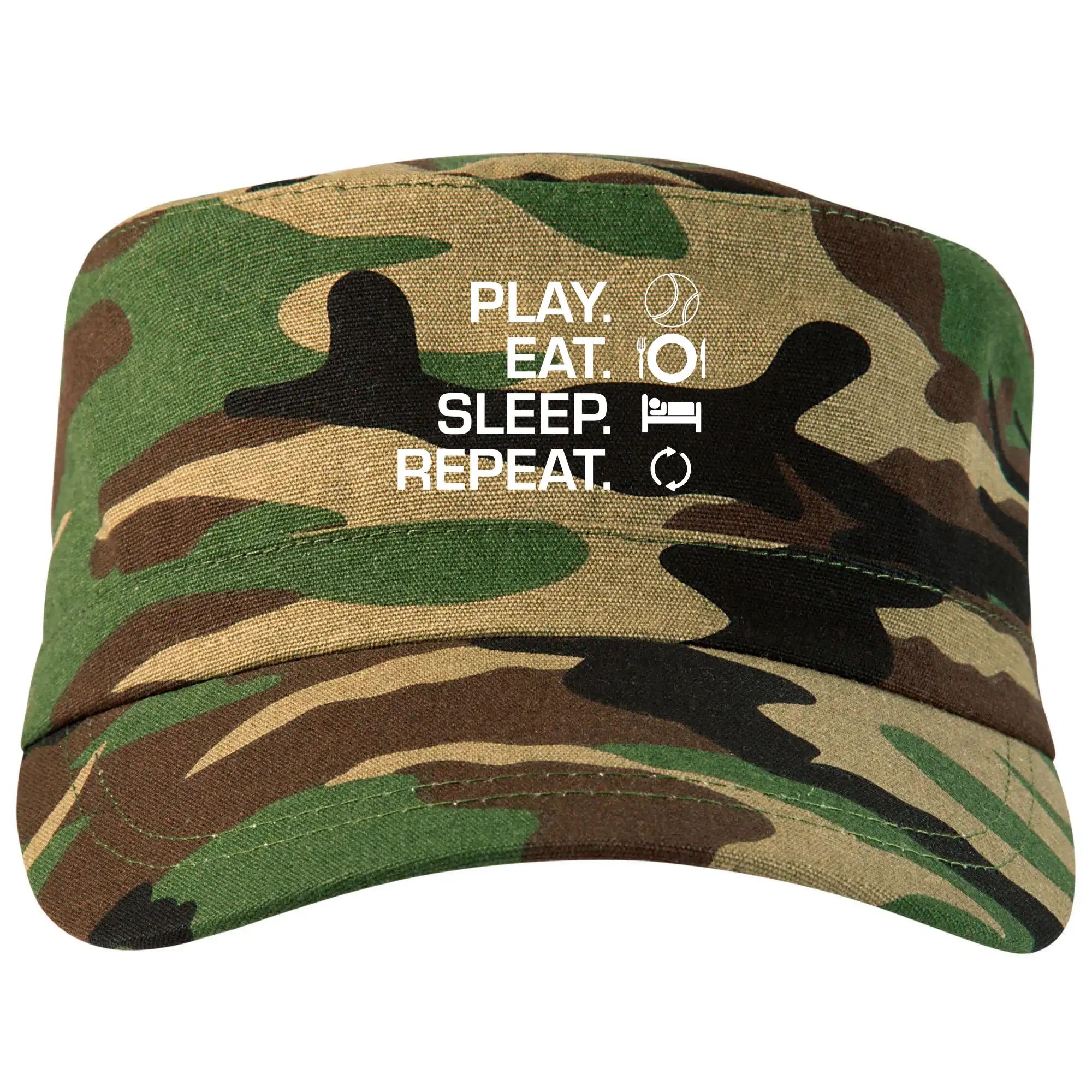 Tričká na tenis - Play Eat Sleep Repeat tenis - Šiltovka CAMO