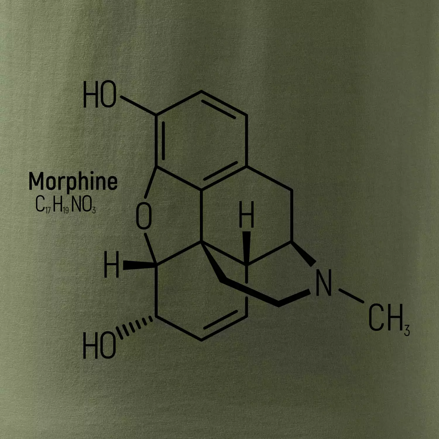 Molekulární struktura Morfin