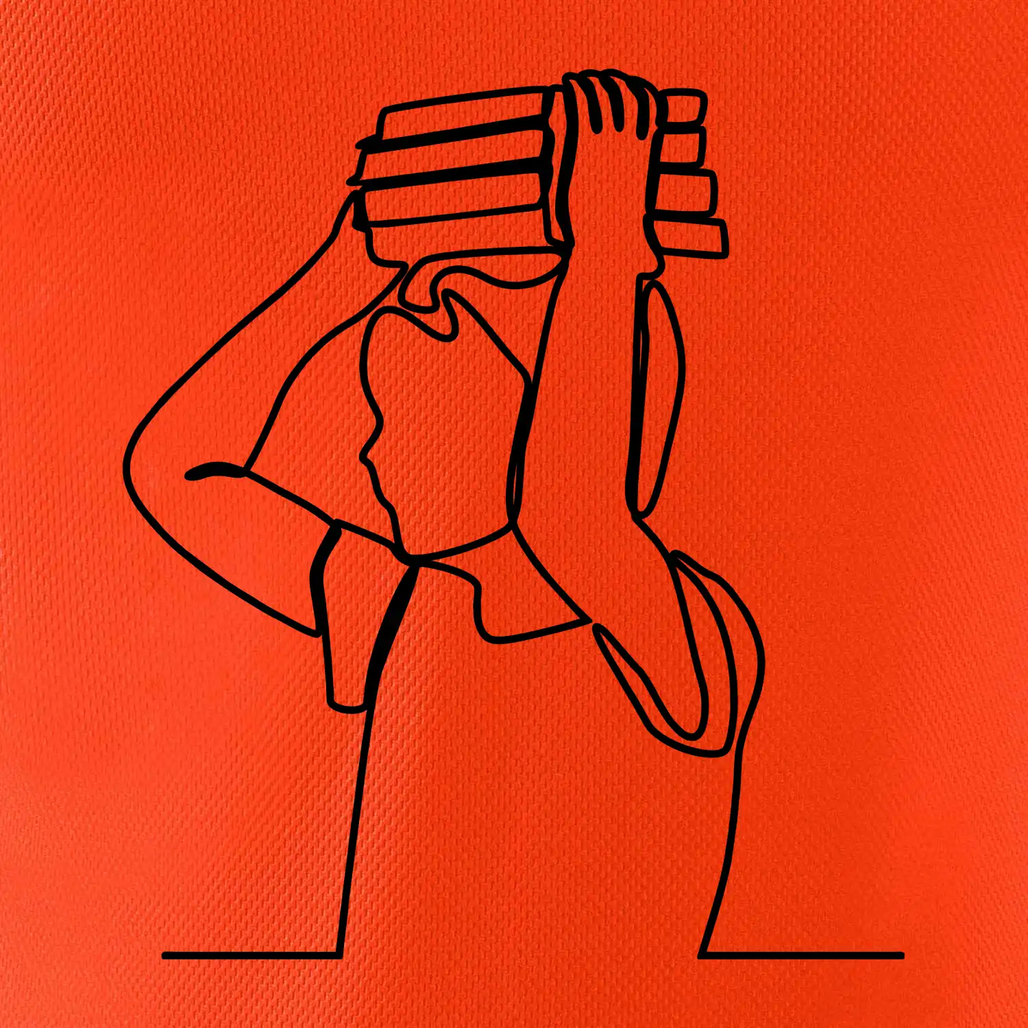 Student a kniha jedním tahem