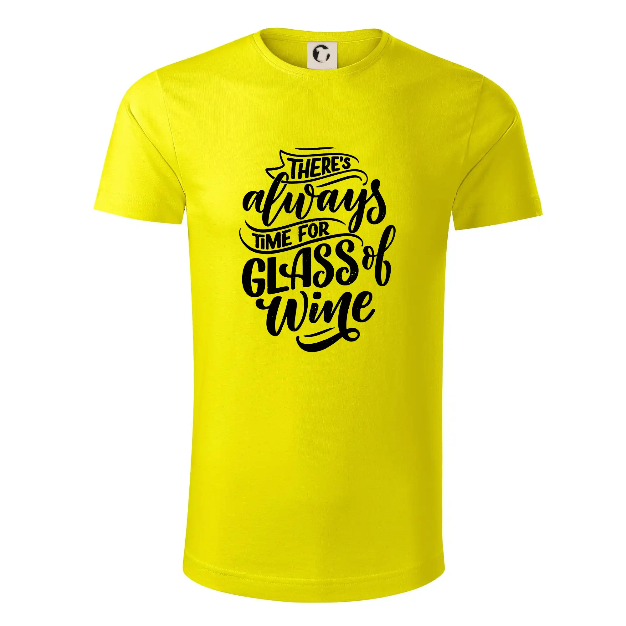 Vtipná tričká s tematikou vína - There always time for glass of wine - Tričko z organickej bavlny