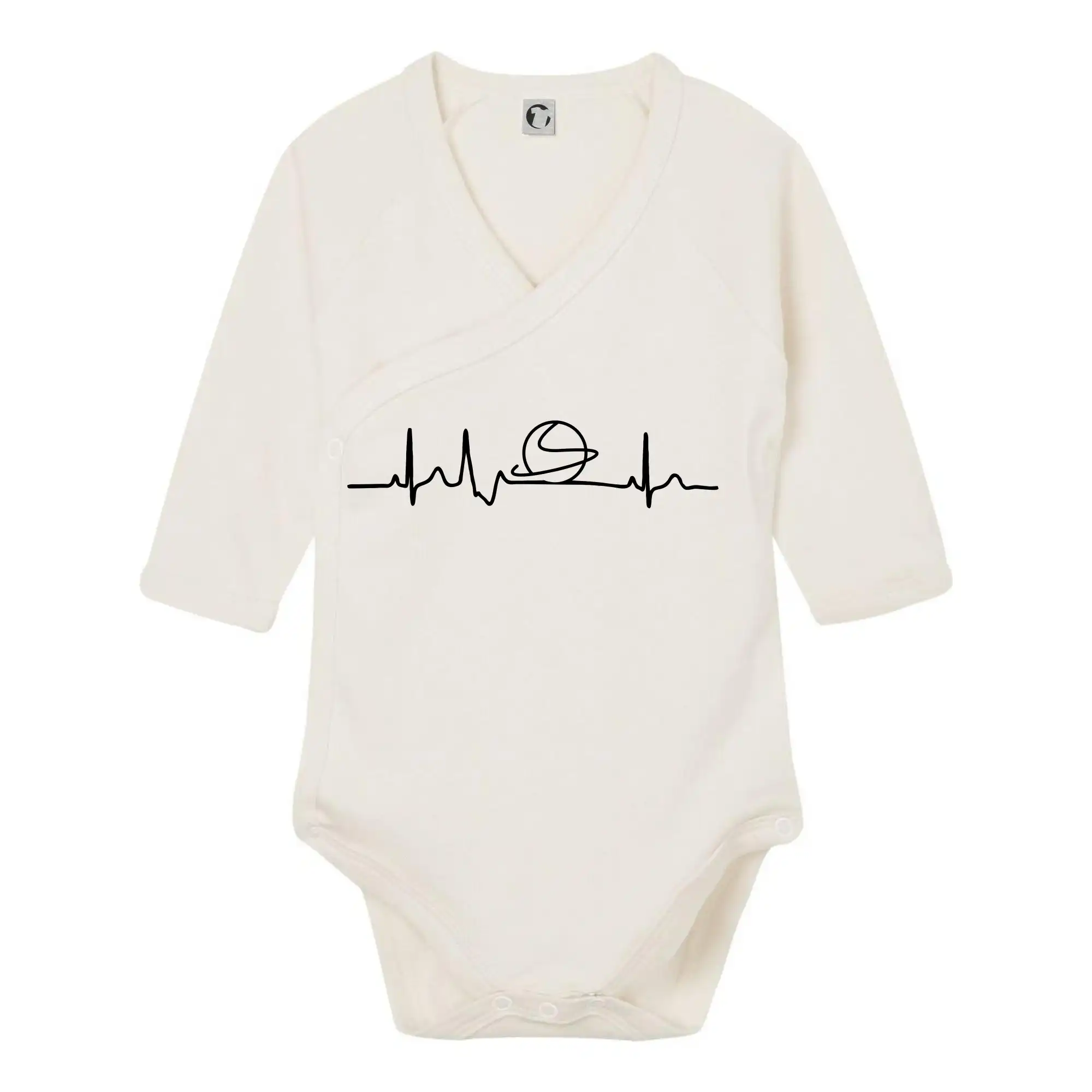 Tričká s motívmi Padel tenis - Ekg padel loptička - Body zavinovacie s dlhým rukávom