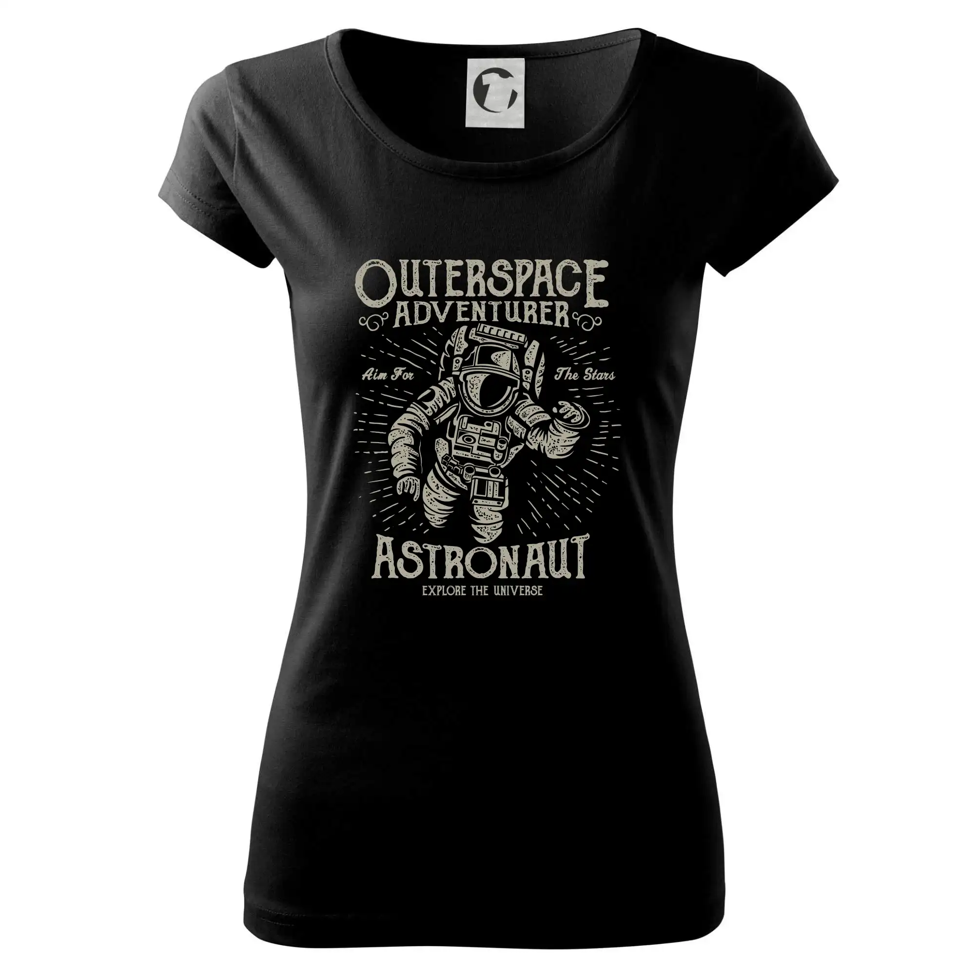 Vesmirne tričká - Astronaut outerspace - Dámske tričko Pure