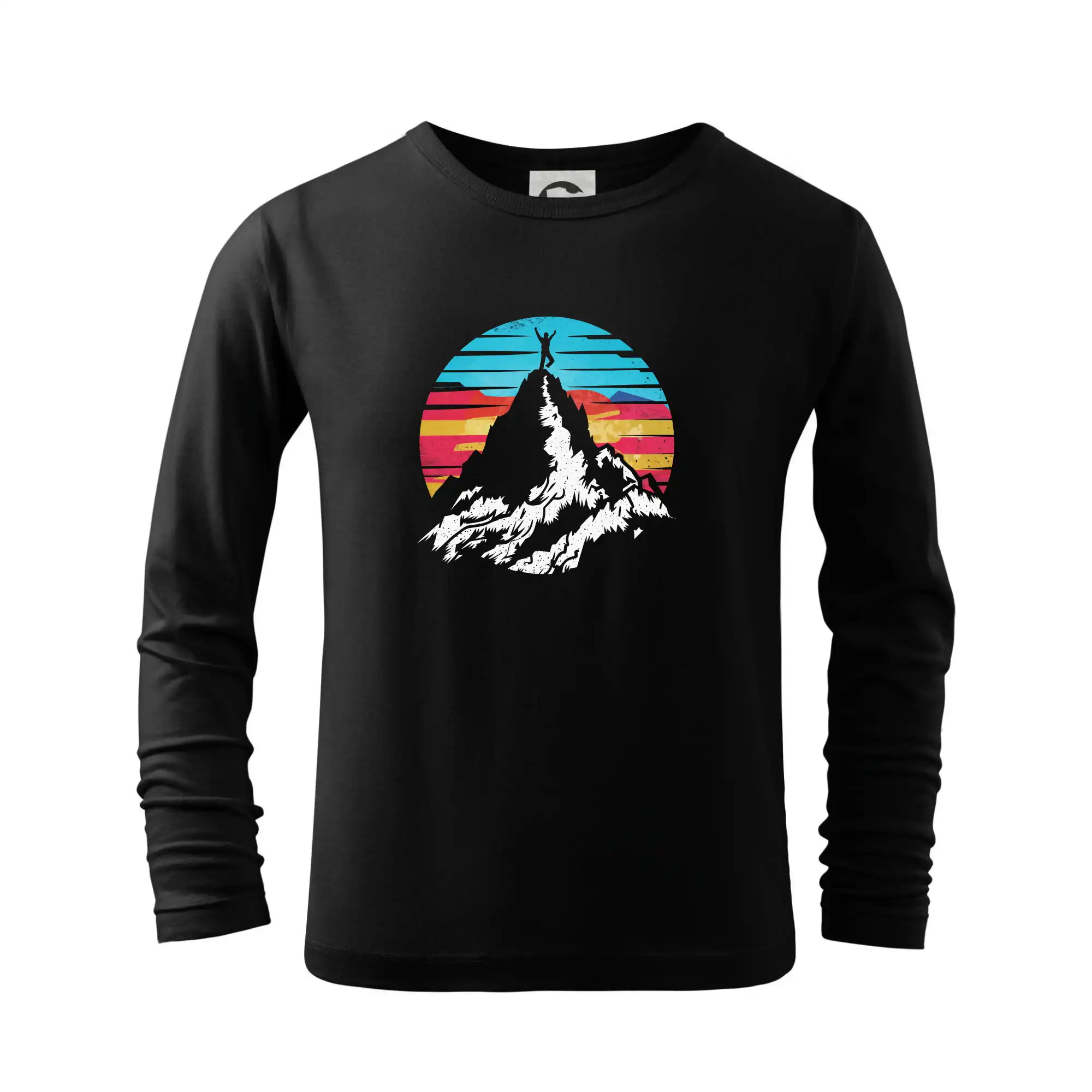 Trička pro horolezcov - Horolezec - farebné pruhy - Tričko detské Long Sleeve