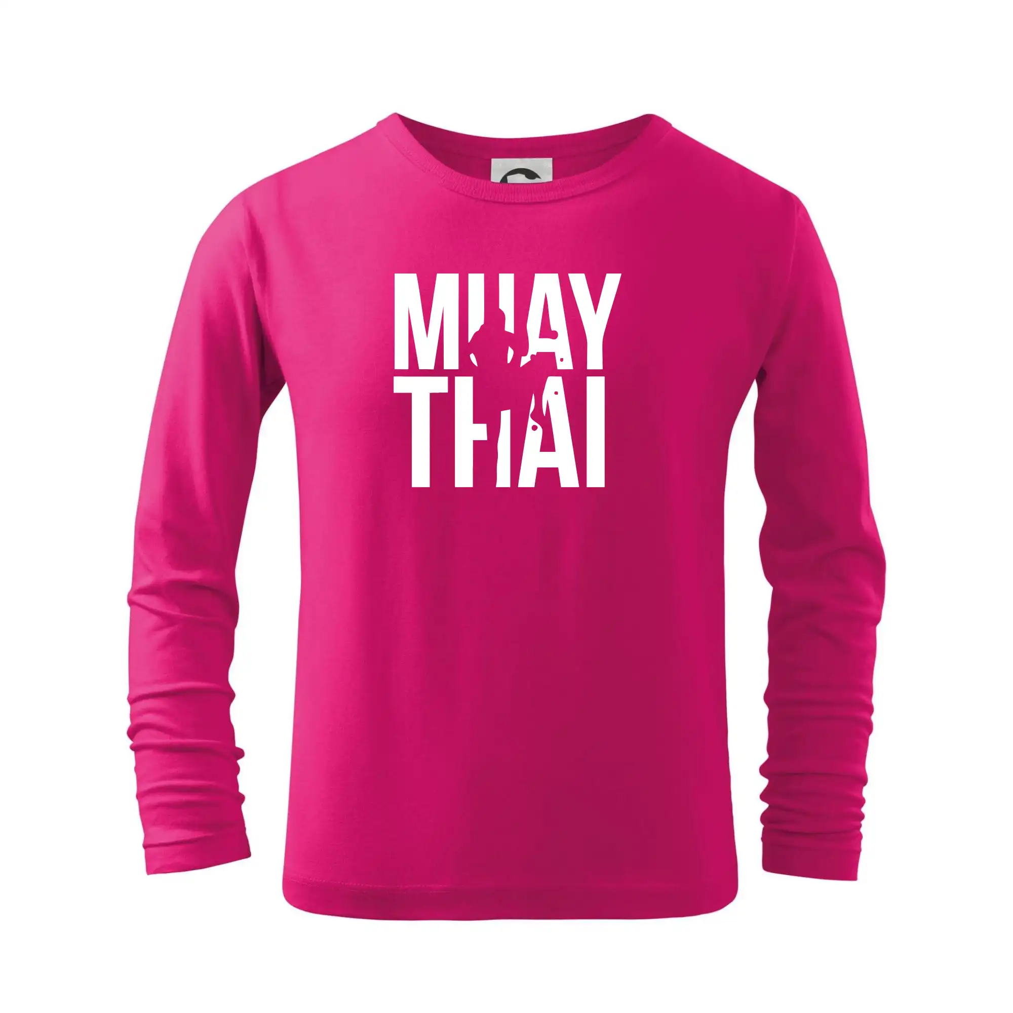 Tričká na box - Nápis Muay Thai - Tričko detské Long Sleeve