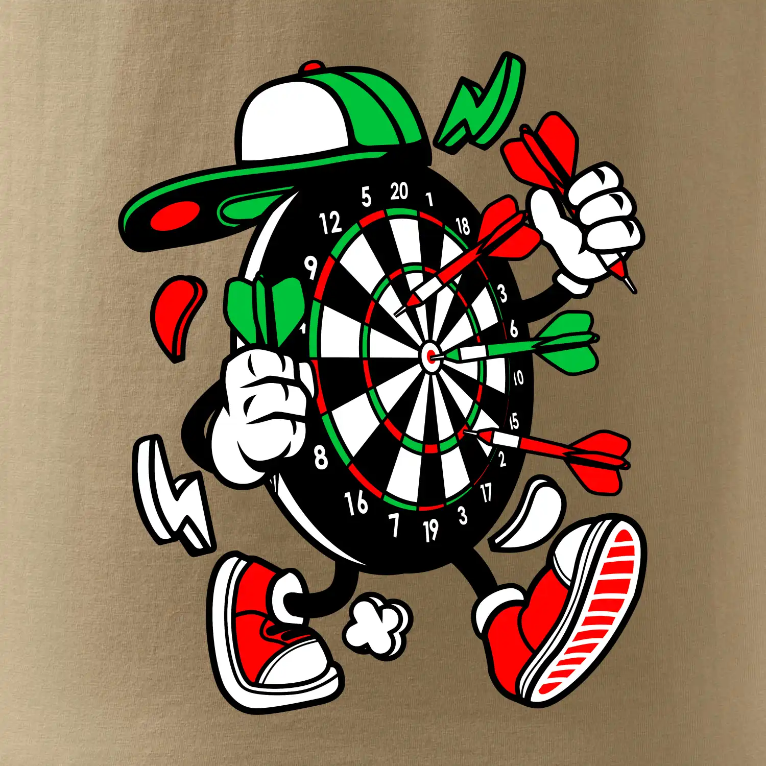 Šipkař kreslený terč