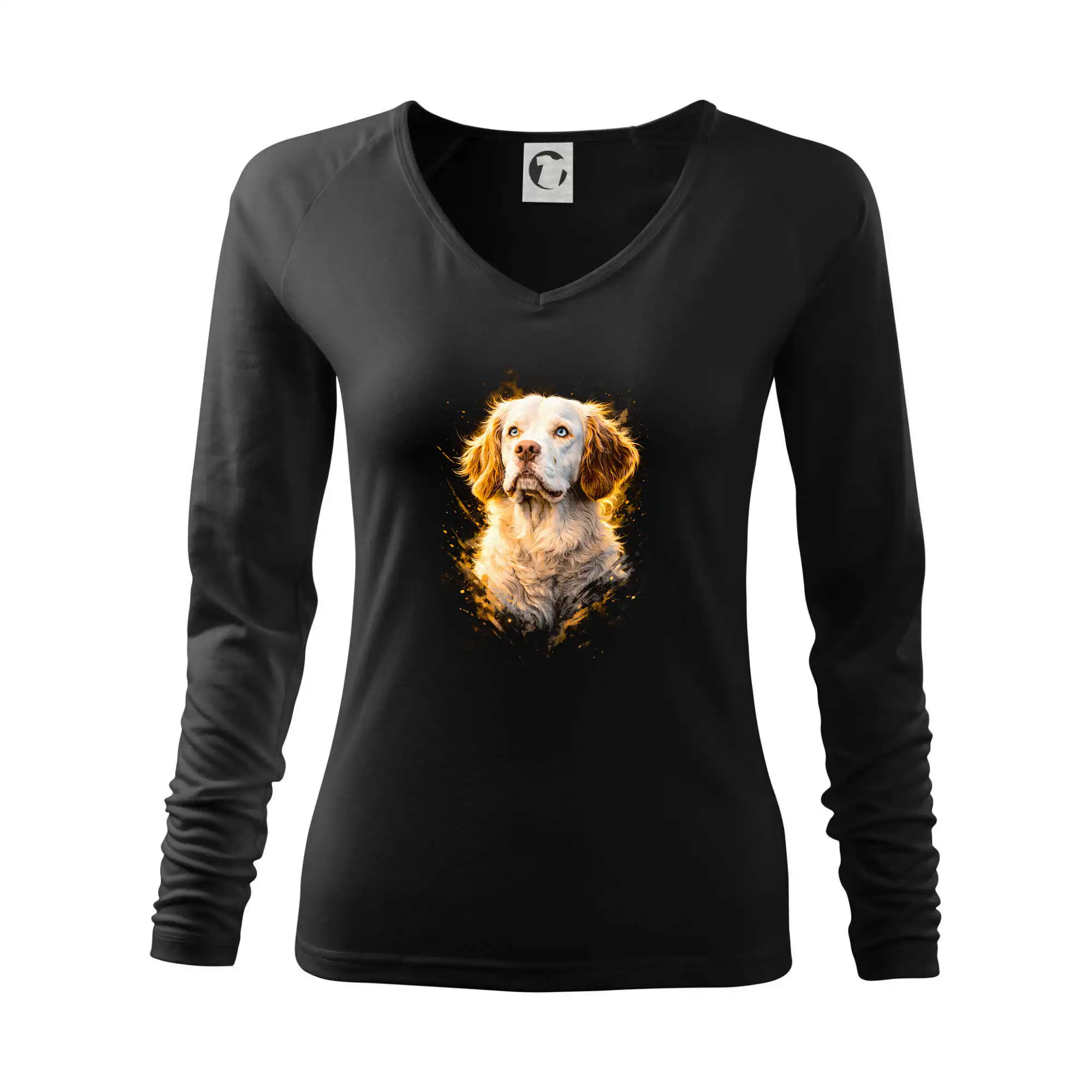 Ostatné psie plemená - Obrázok poltón Clumber španiel - Tričko dámske Elegance