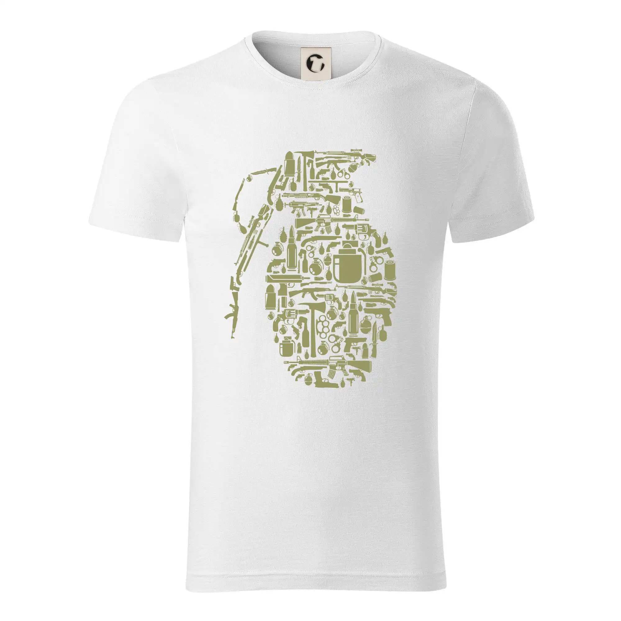 Vojenská tričká s potlačou - Granát ikony - Tričko z organickej bavlny