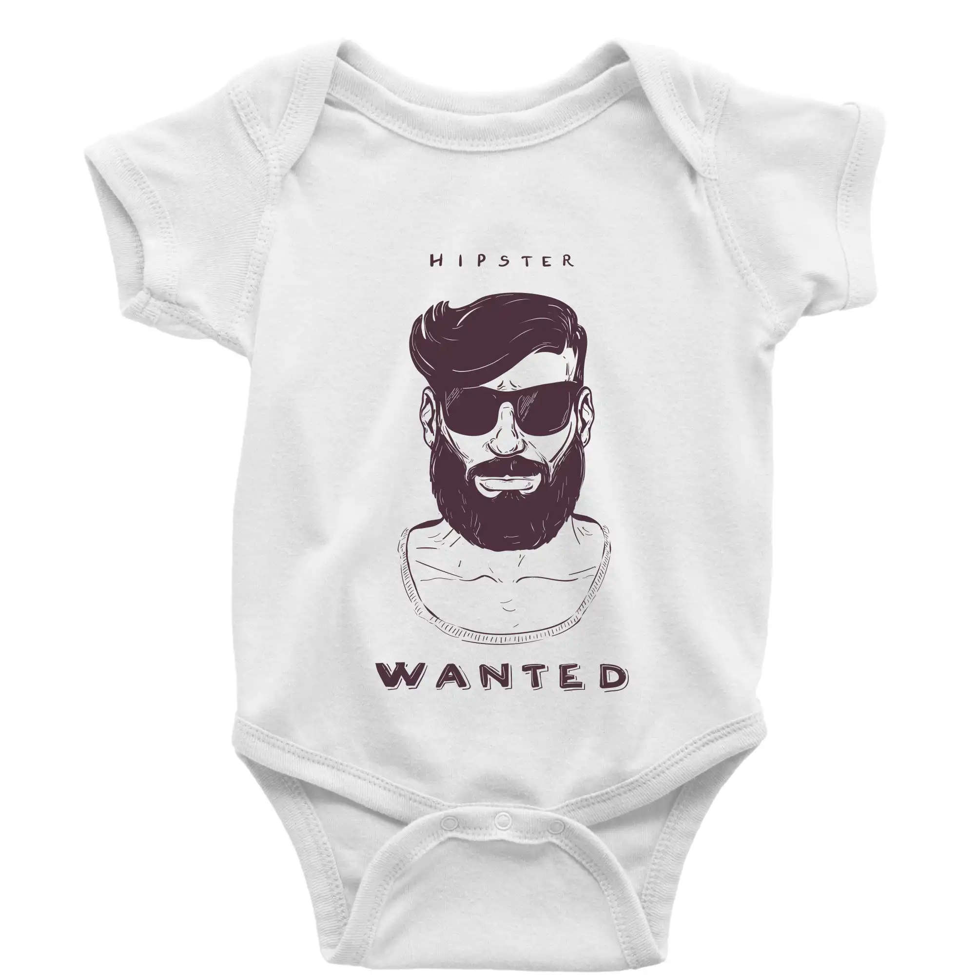 Tričká s fúzikmi - Hipster wanted - Body dojčenské s krátkym rukávom