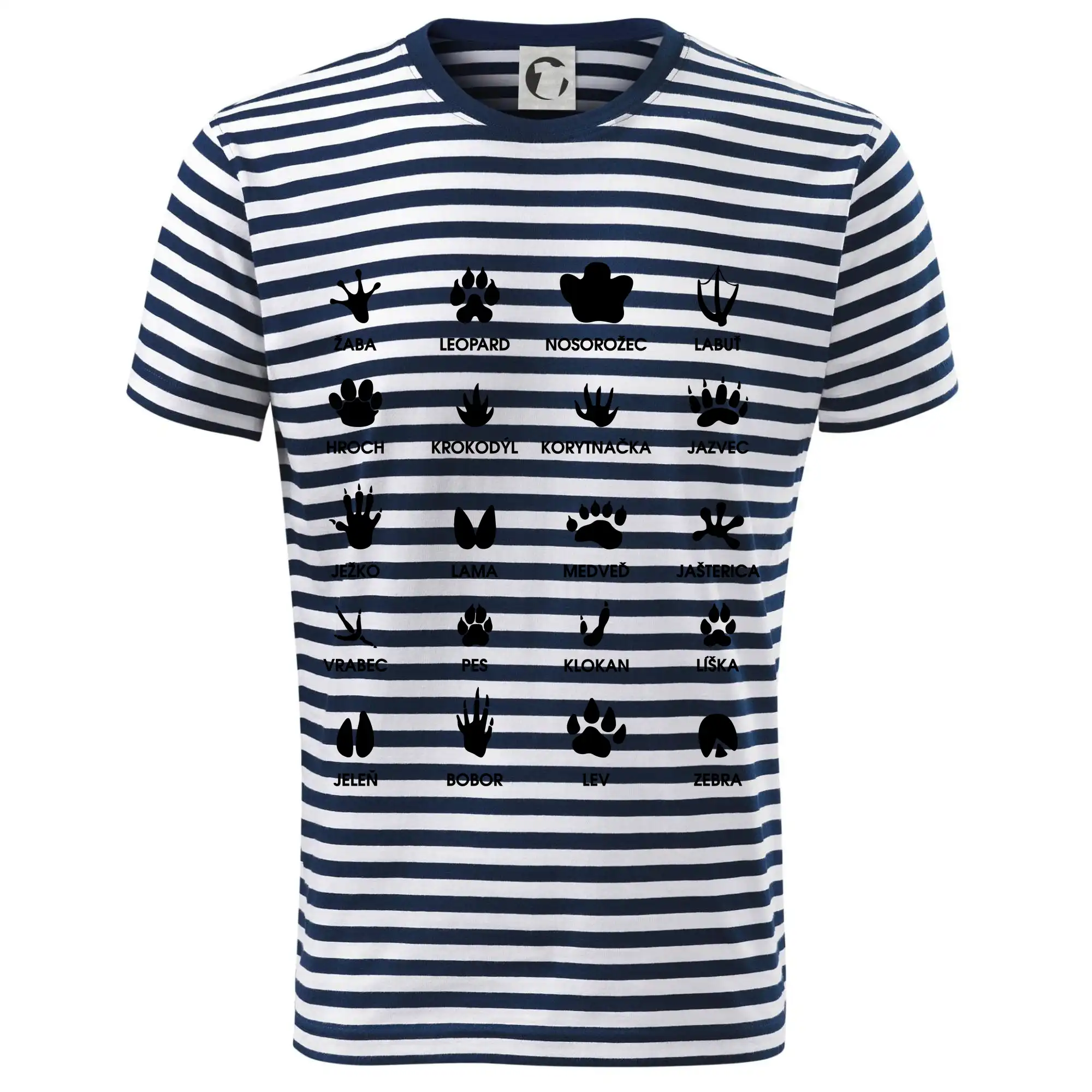 Tričká so zvieratami - Zvieracie stopy - názvy - Dětské triko na vodu