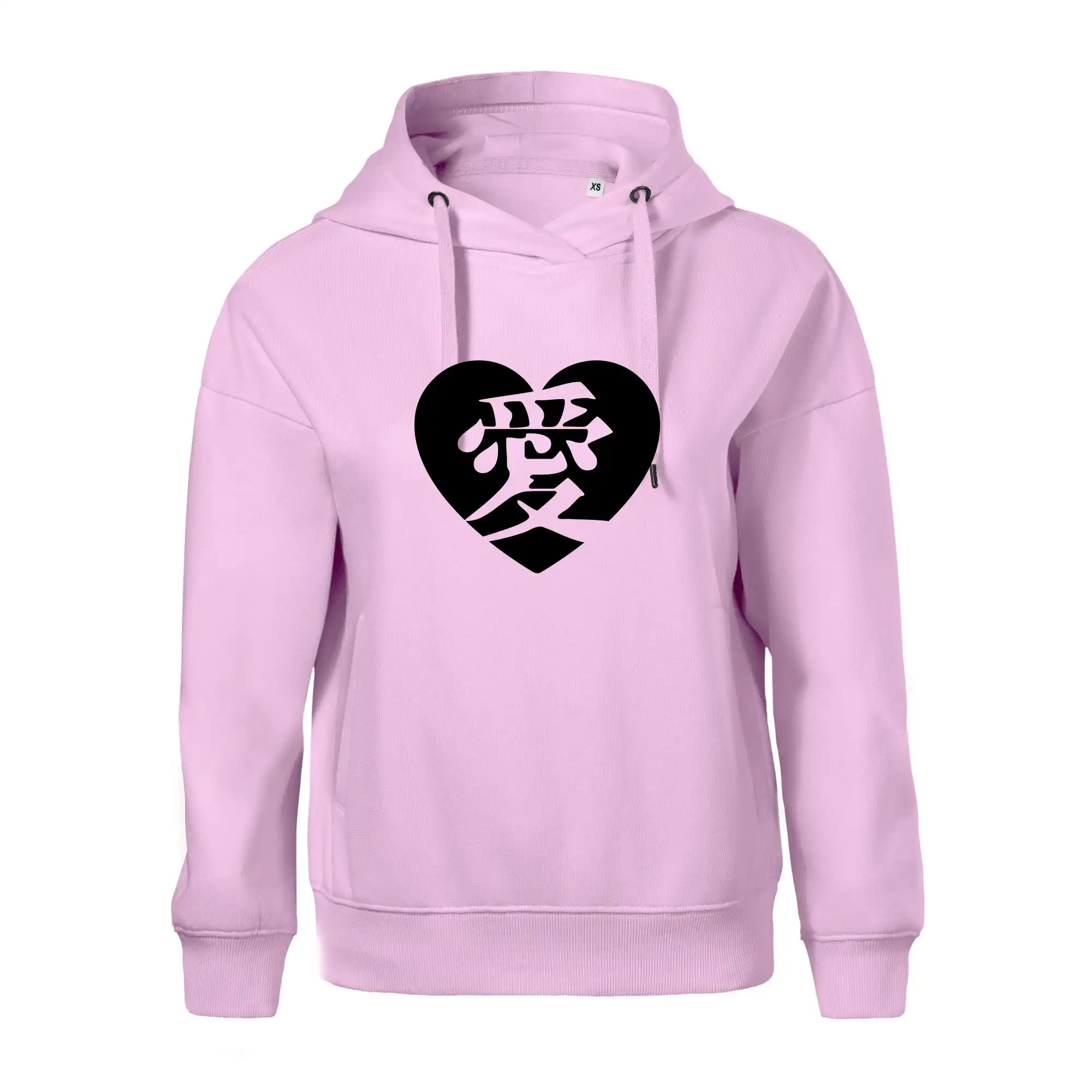 Tričká pre zamilovaných - Láska japonština čínština - Oversized mikina dámská Moon - kratšia + širšia