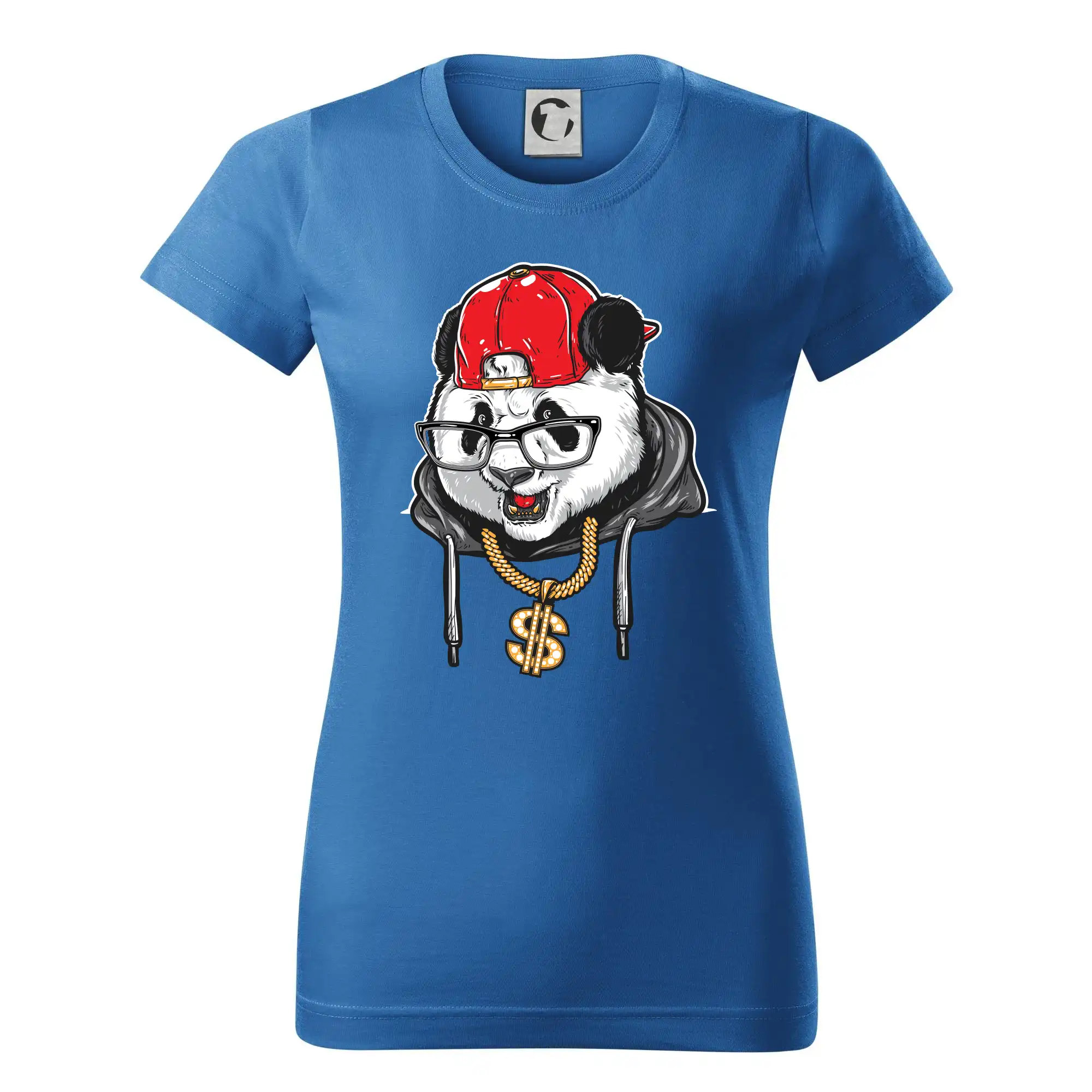 Hudobné tričká - Hip hop panda - Dámske tričko basic - ľahko voľnejšie a dlhšie