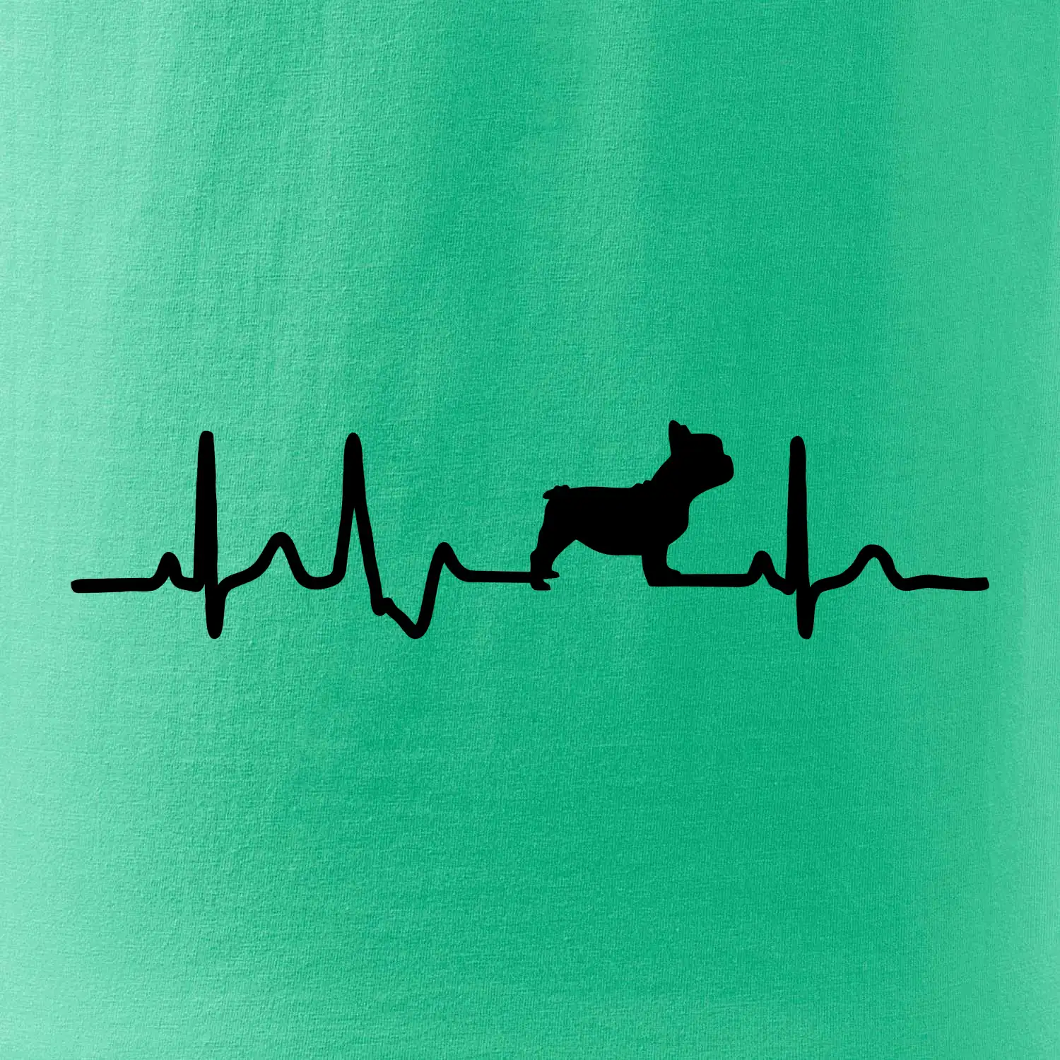 EKG Francouzský buldoček z boku