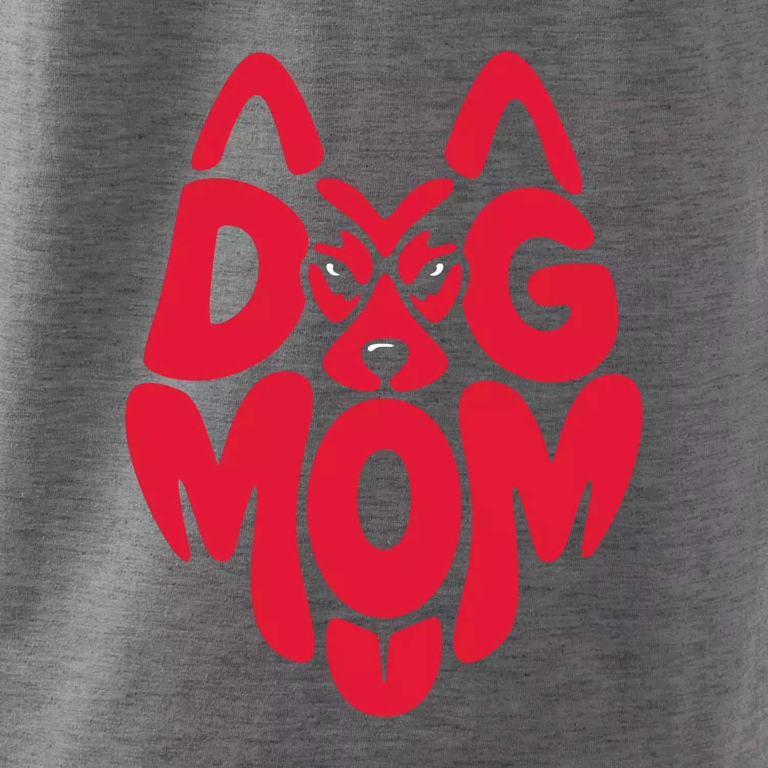 Dog mom nápis v hlavě