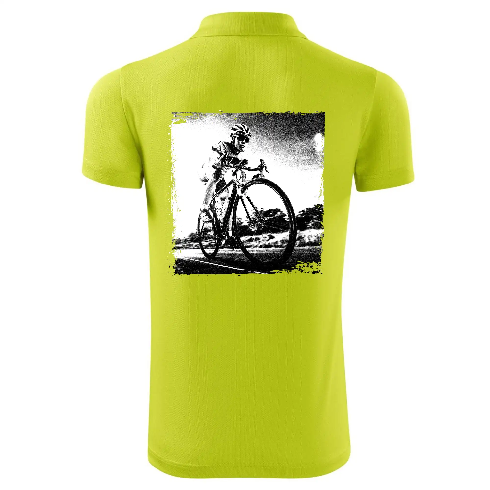 Cyklista černobílá cesta