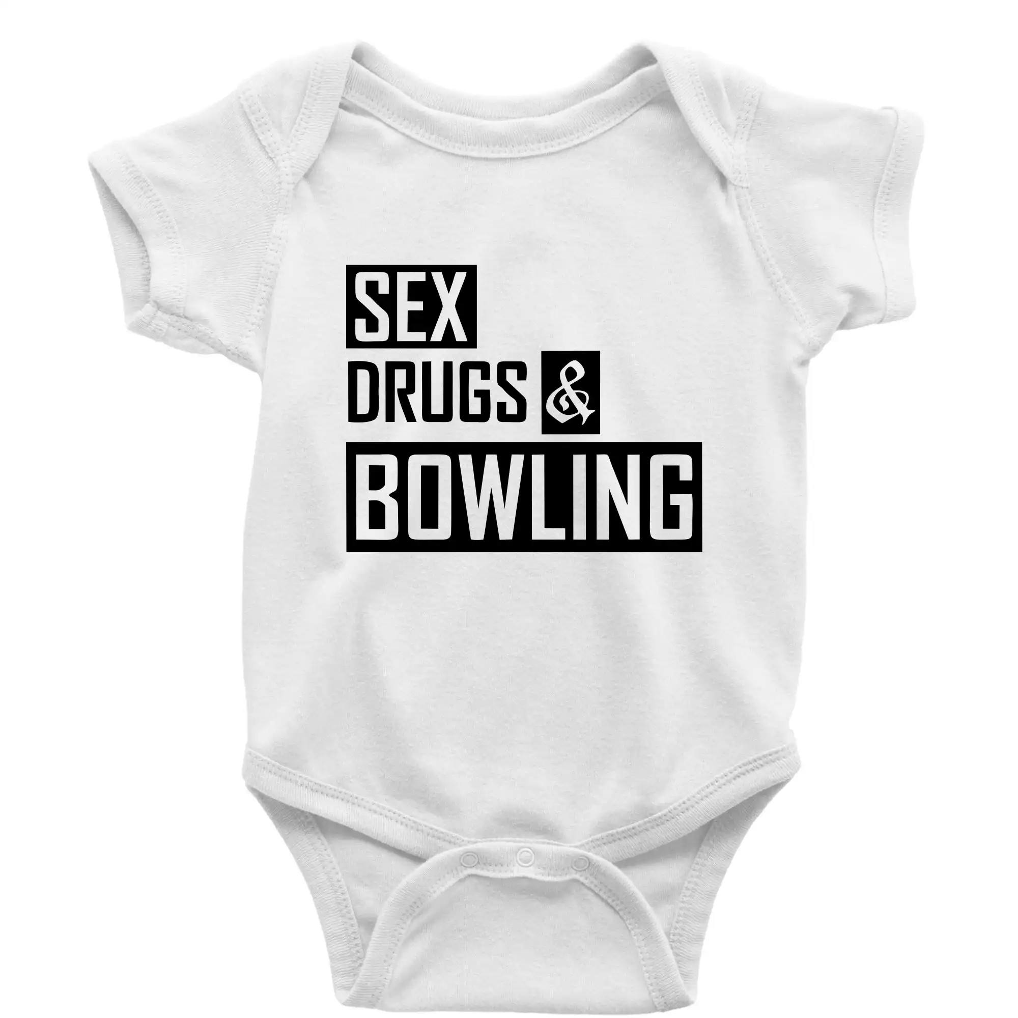 Tričká Bowling - Sex drugs bowling - Body dojčenské s krátkym rukávom