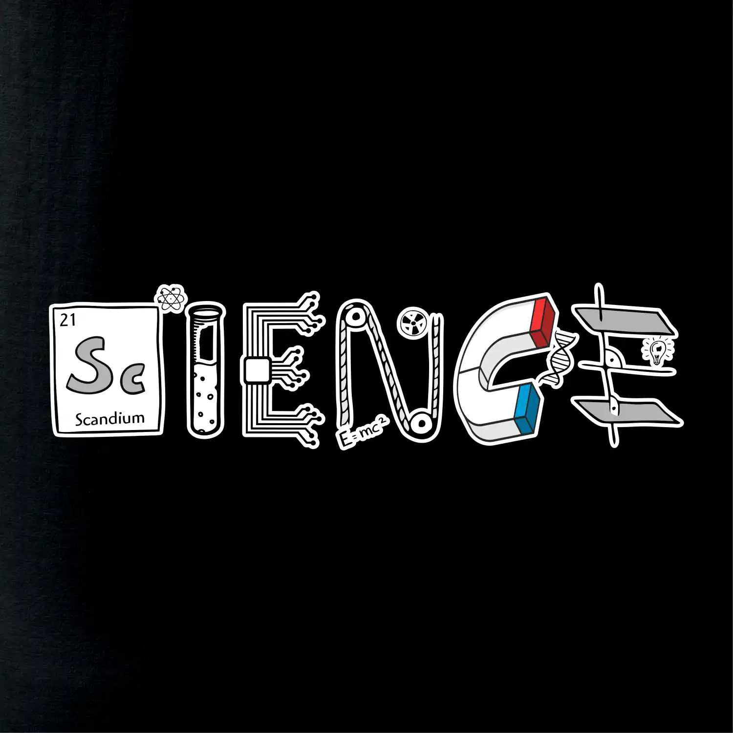 Science věda nápis