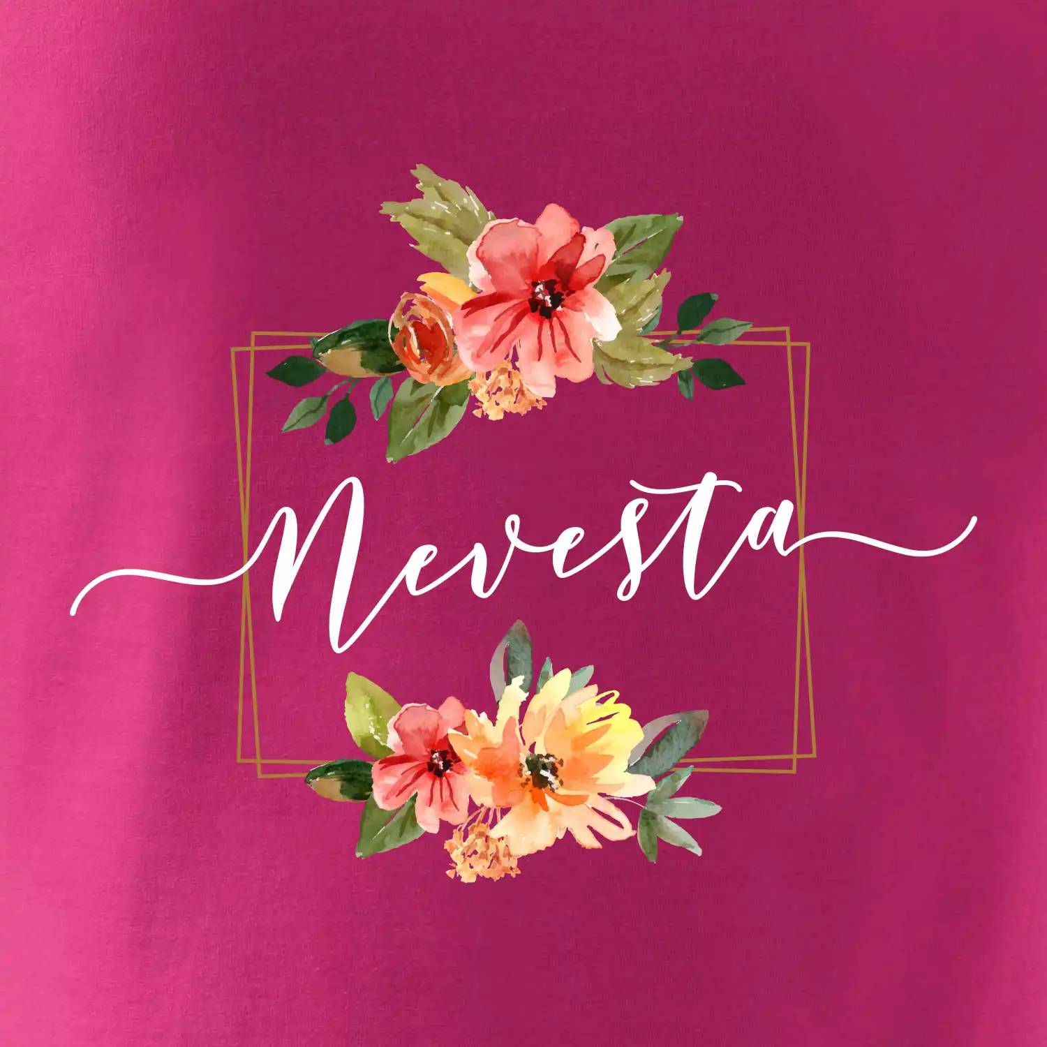 Nevesta štvorec oranžový SK