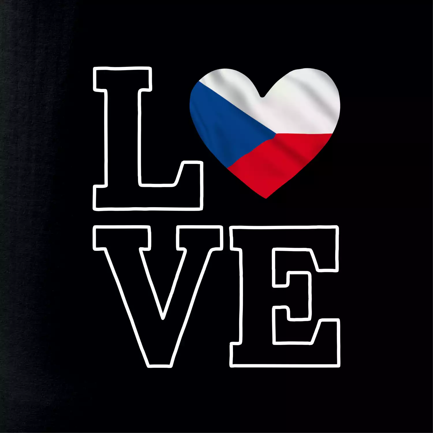 Love Česká vlajka
