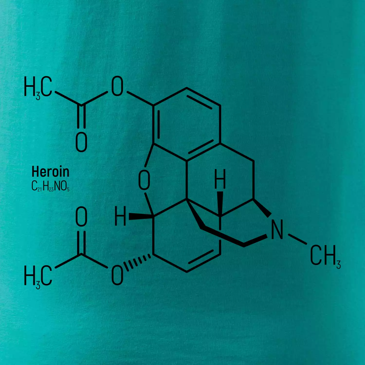 Molekulární struktura Heroin