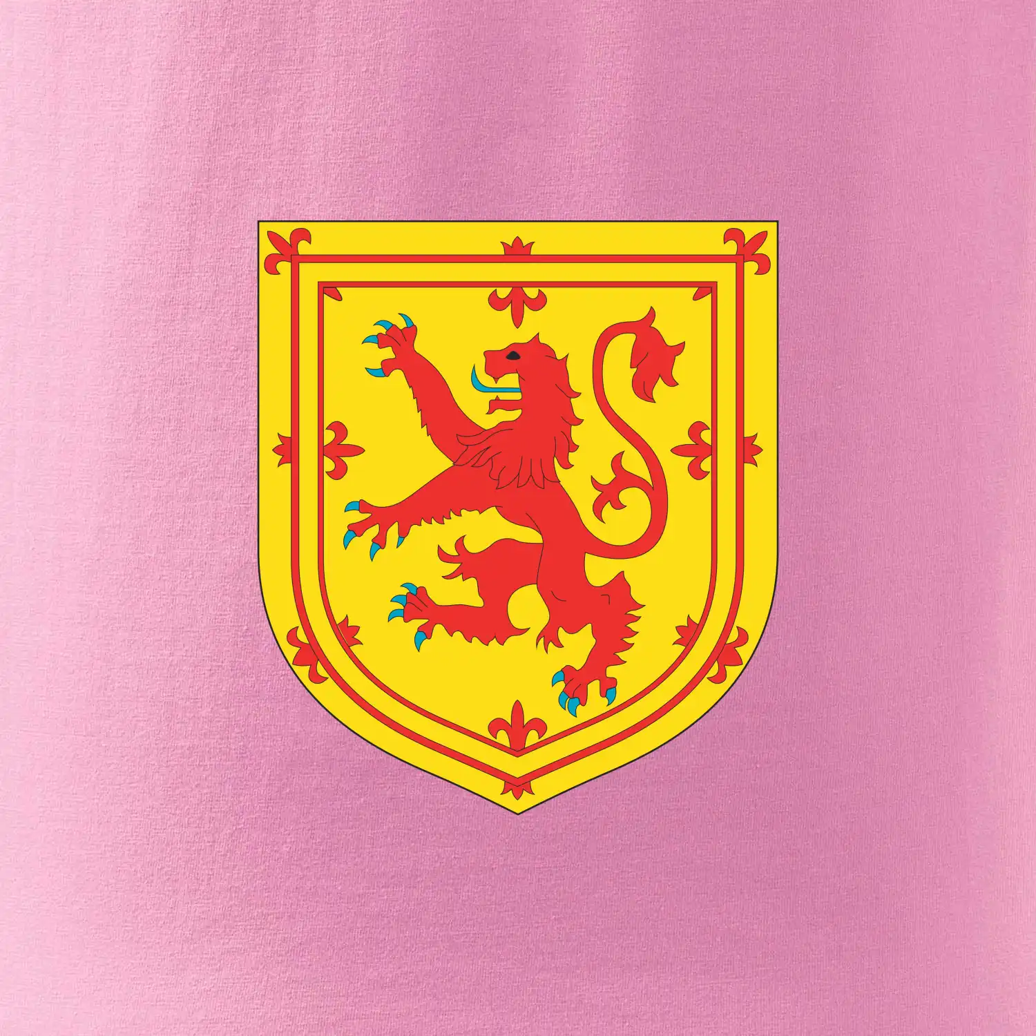 Skotský lev na hrudi