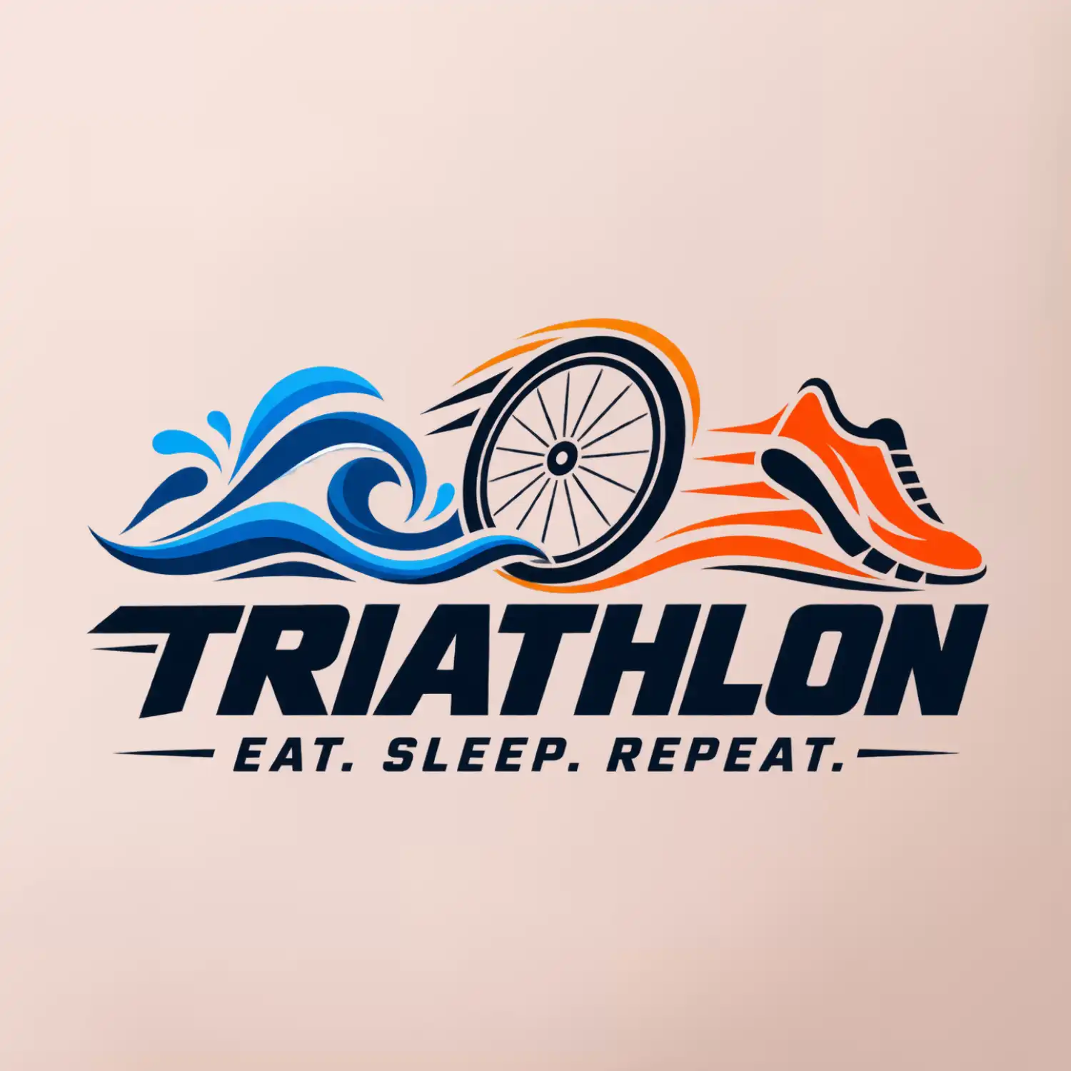 Triatlon plavání kolo a běh eat sleep repeat