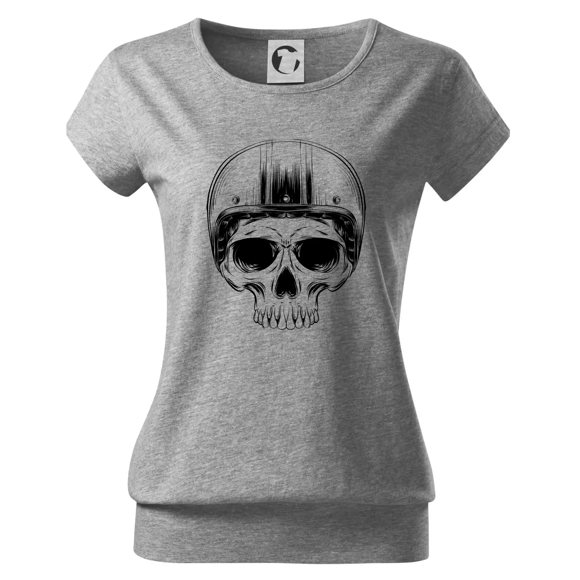 Motorkář lebka s kulatou hlavou