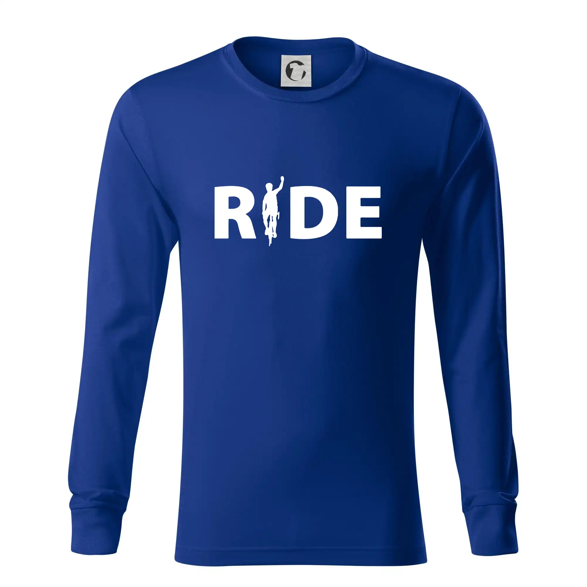 Ride - nápis s cyklistou