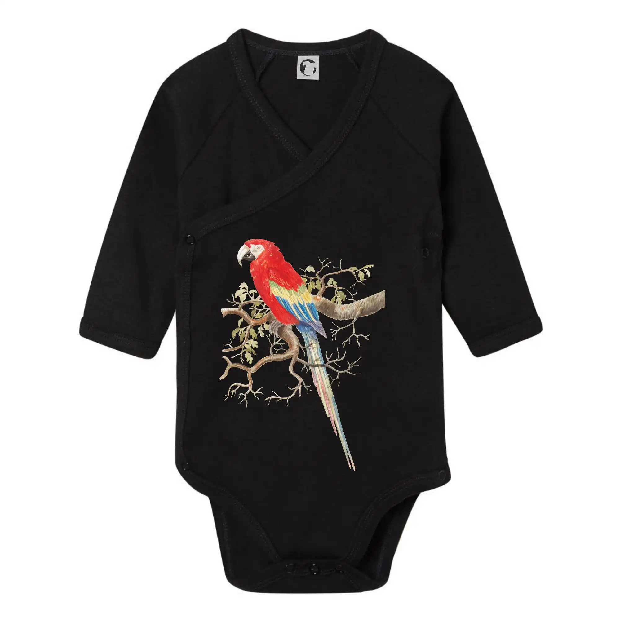 Papoušek na listnatém stromě