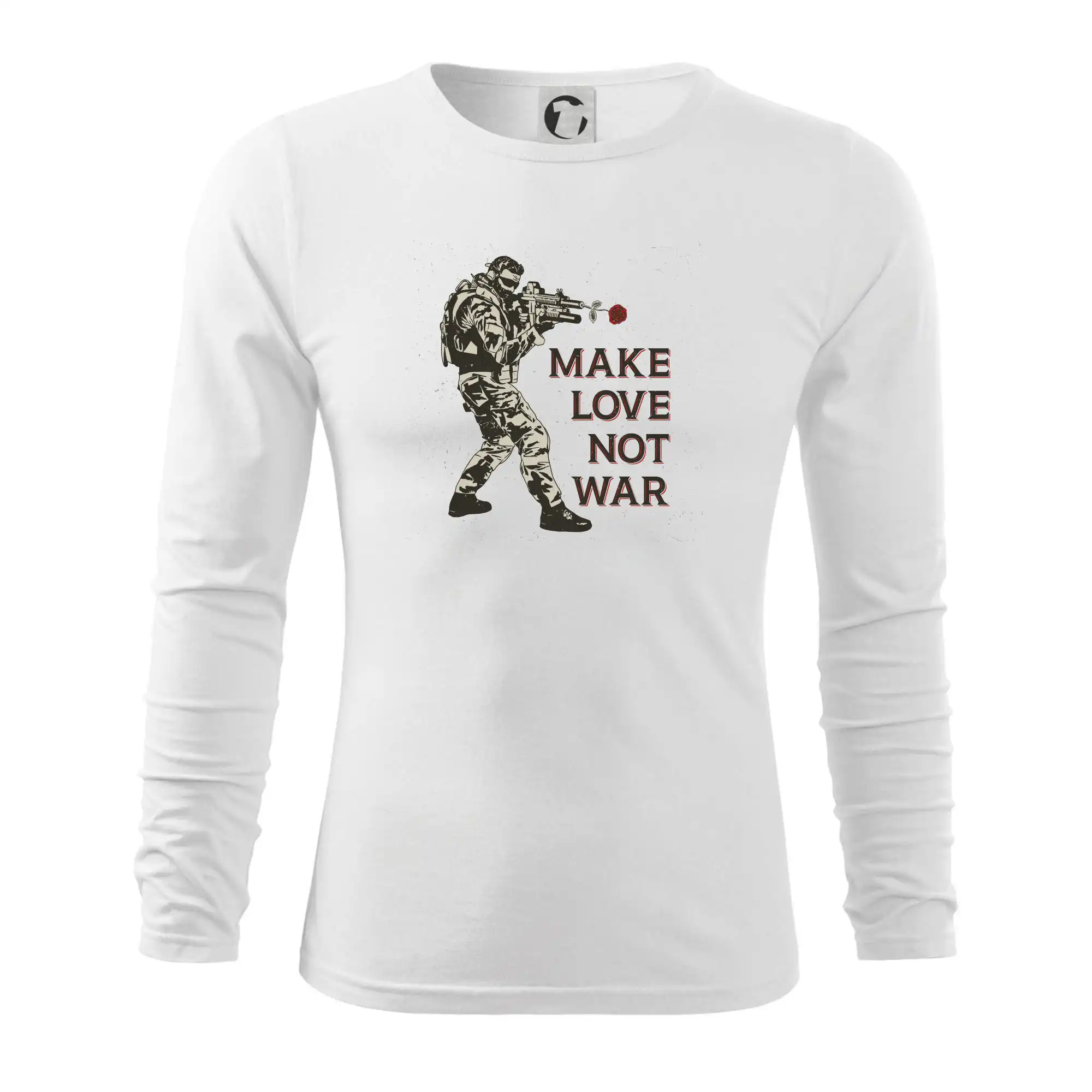Růže ve zbrani, make love not war