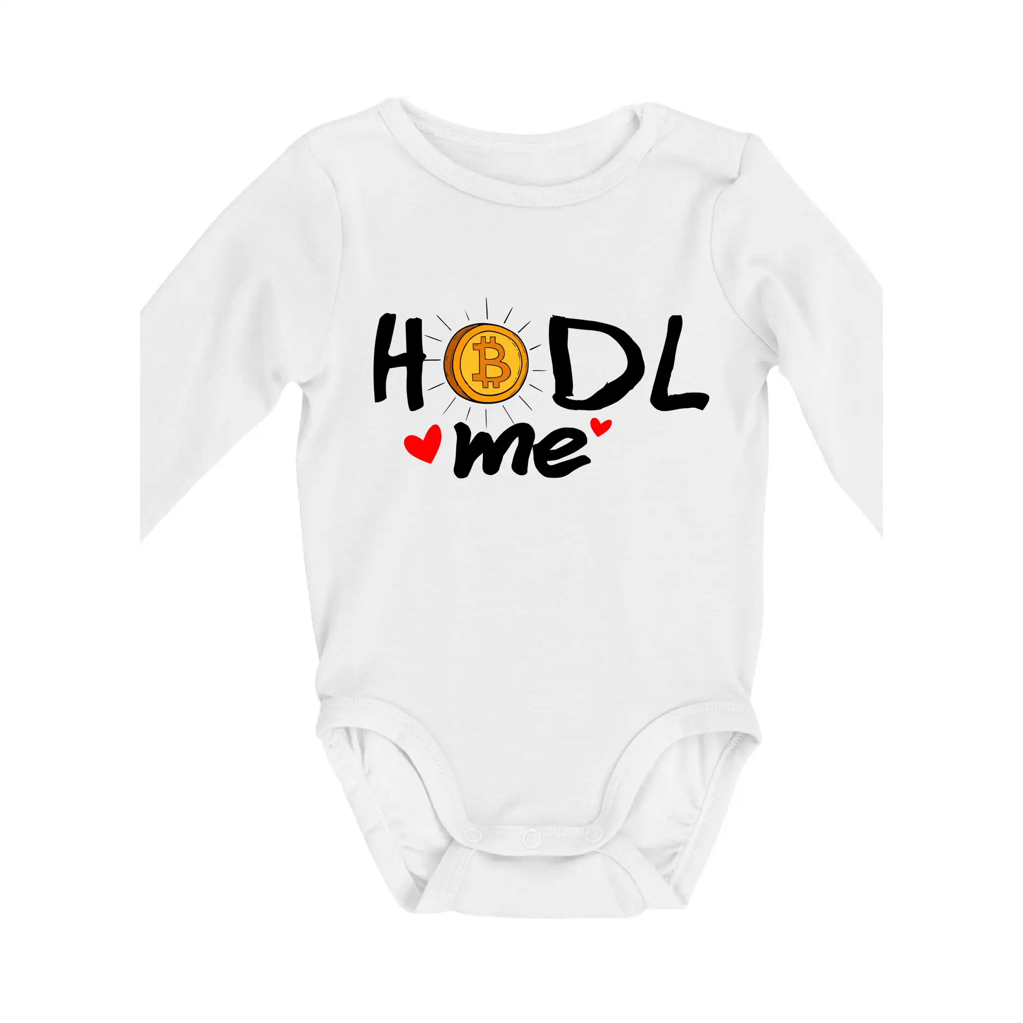 Grafické tričká - Hodl me - miminko - Body dojčenské s dlhým rukávom
