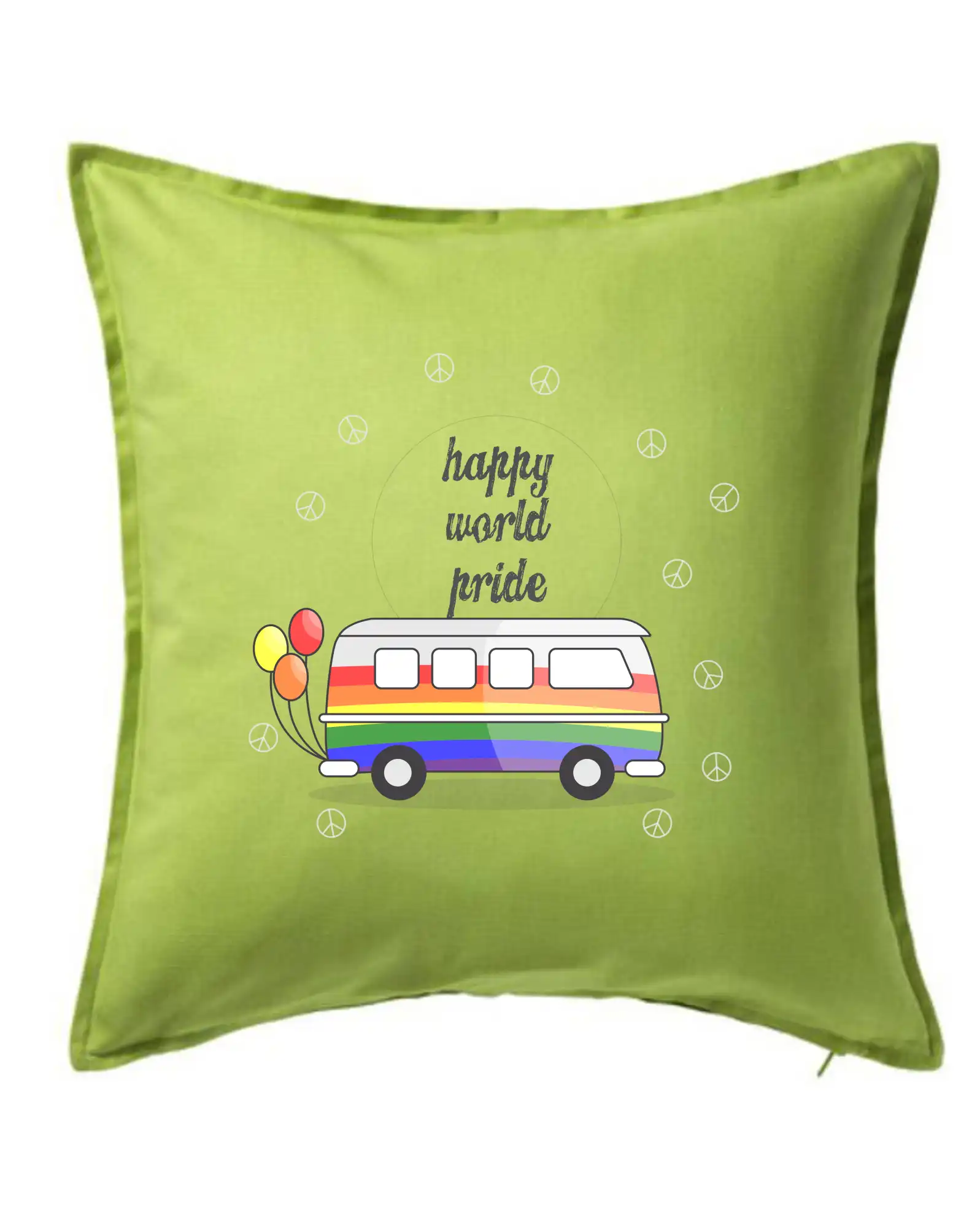 Tričká pre LGBT a Queer komunitu - Happy world pride - Vankúš 50x50