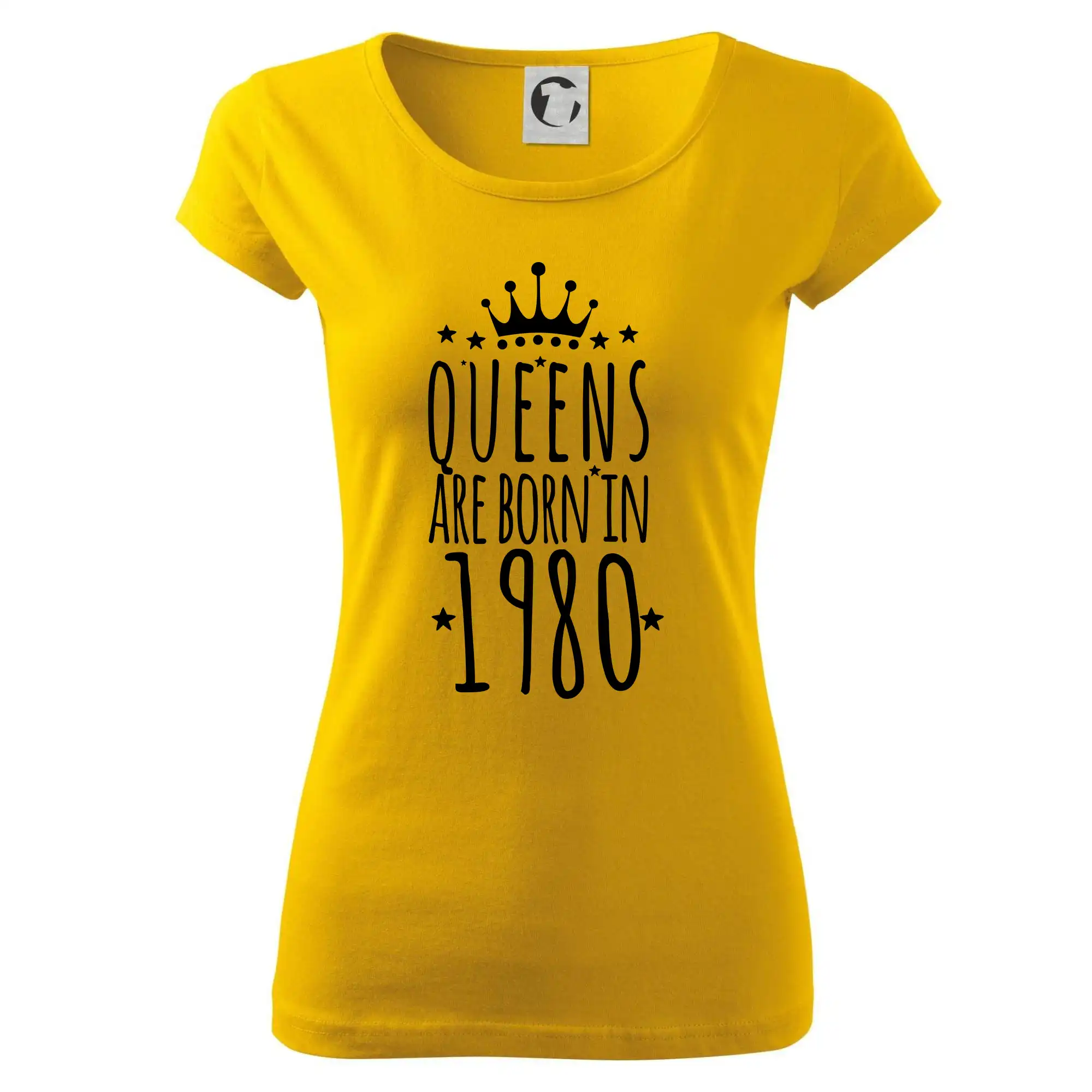 Trička s ročníkom 1980 - Queens are born in 1980 - Dámske tričko Pure