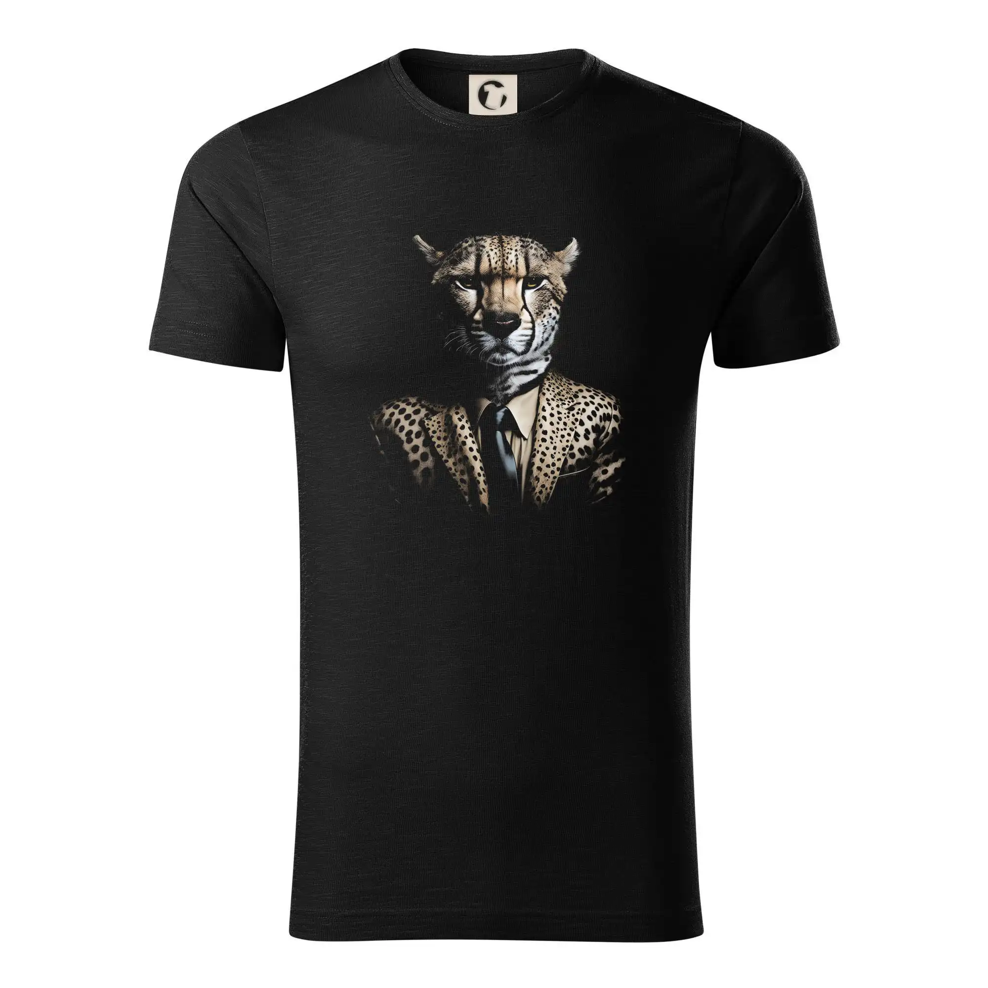 Tričká so zvieratami - Gepard v obleku - Tričko z organickej bavlny