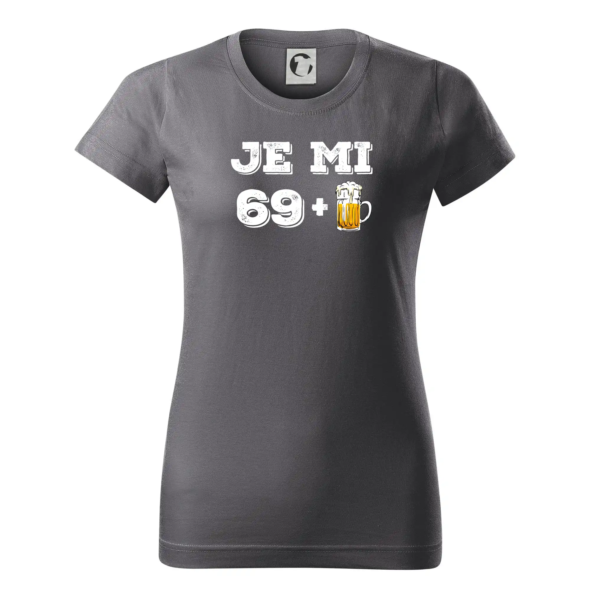 Tričká k narodeninám - Je mi 70 pivo - Dámske tričko basic - ľahko voľnejšie a dlhšie