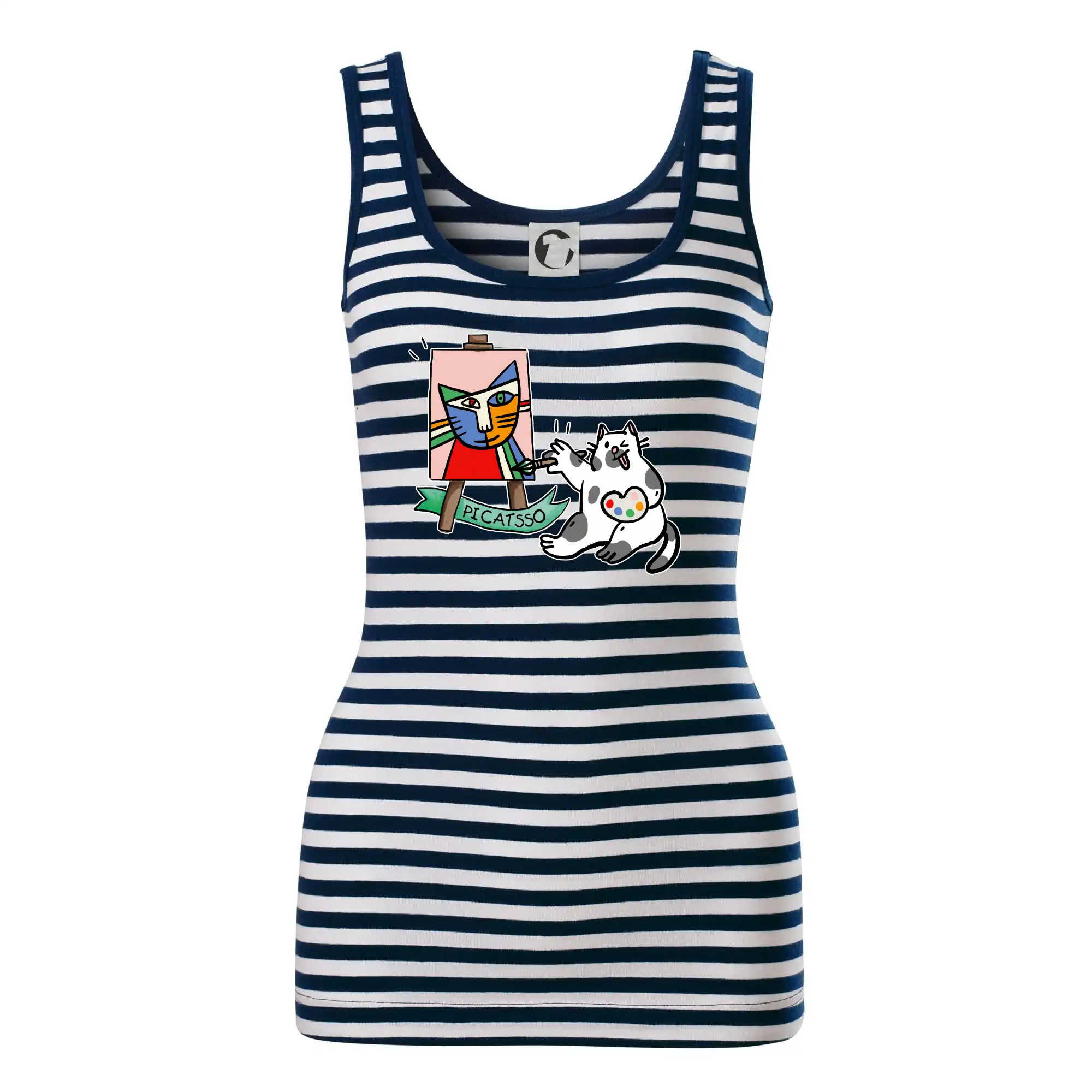 Vtipná tričká s mačkou - Picatsso - Sailor tielko na vodu