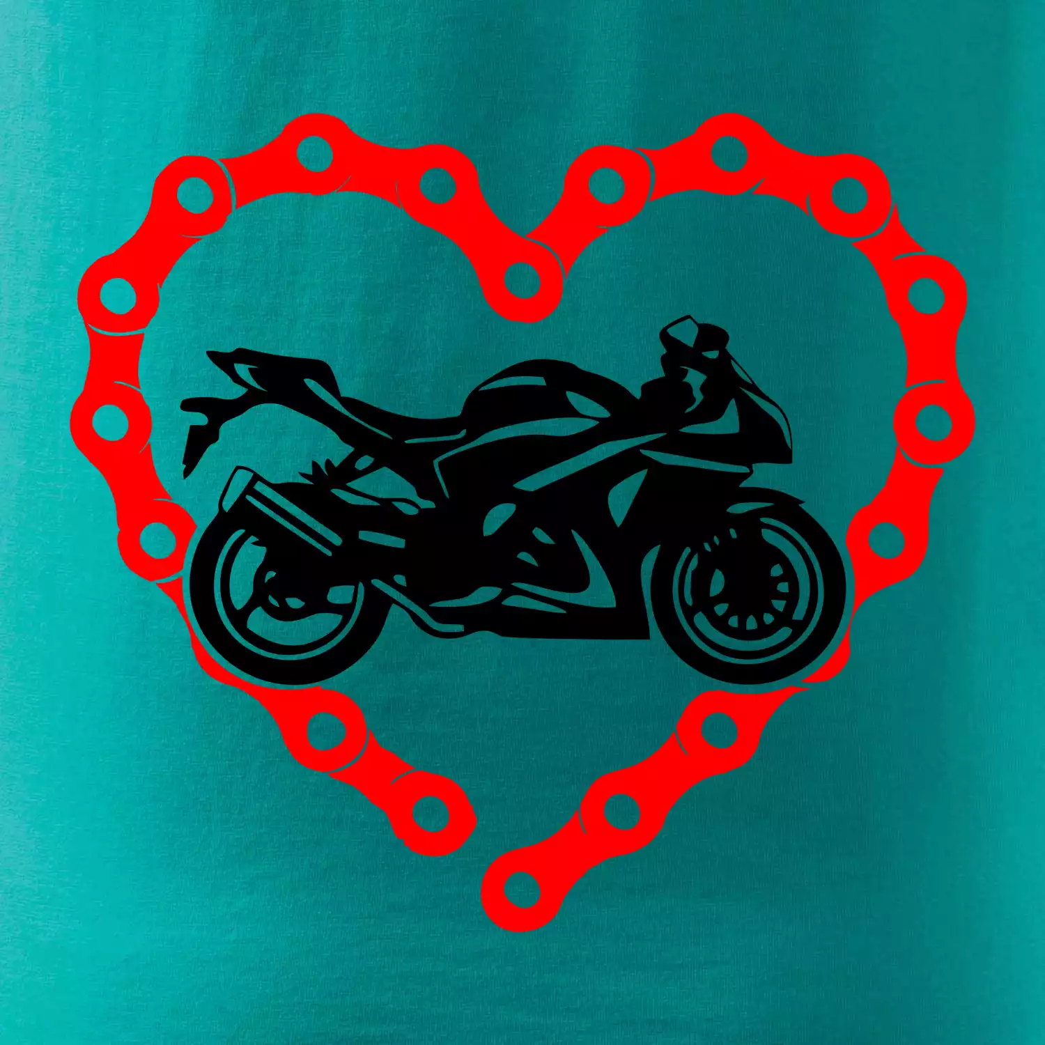 Moto srdce řetěz - silniční