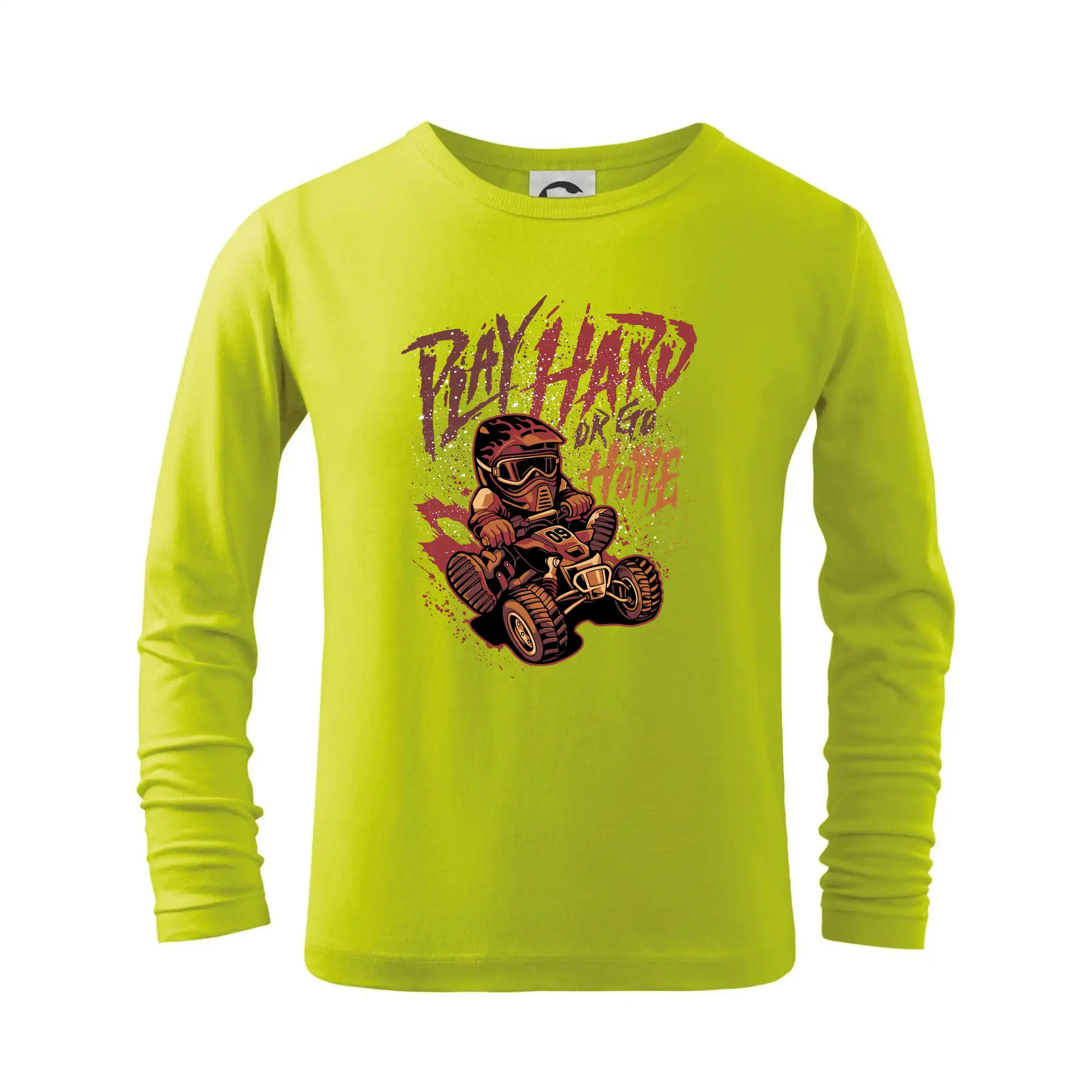 Tričko s štvorkolkou - Play Hard or Go Home - Tričko detské Long Sleeve