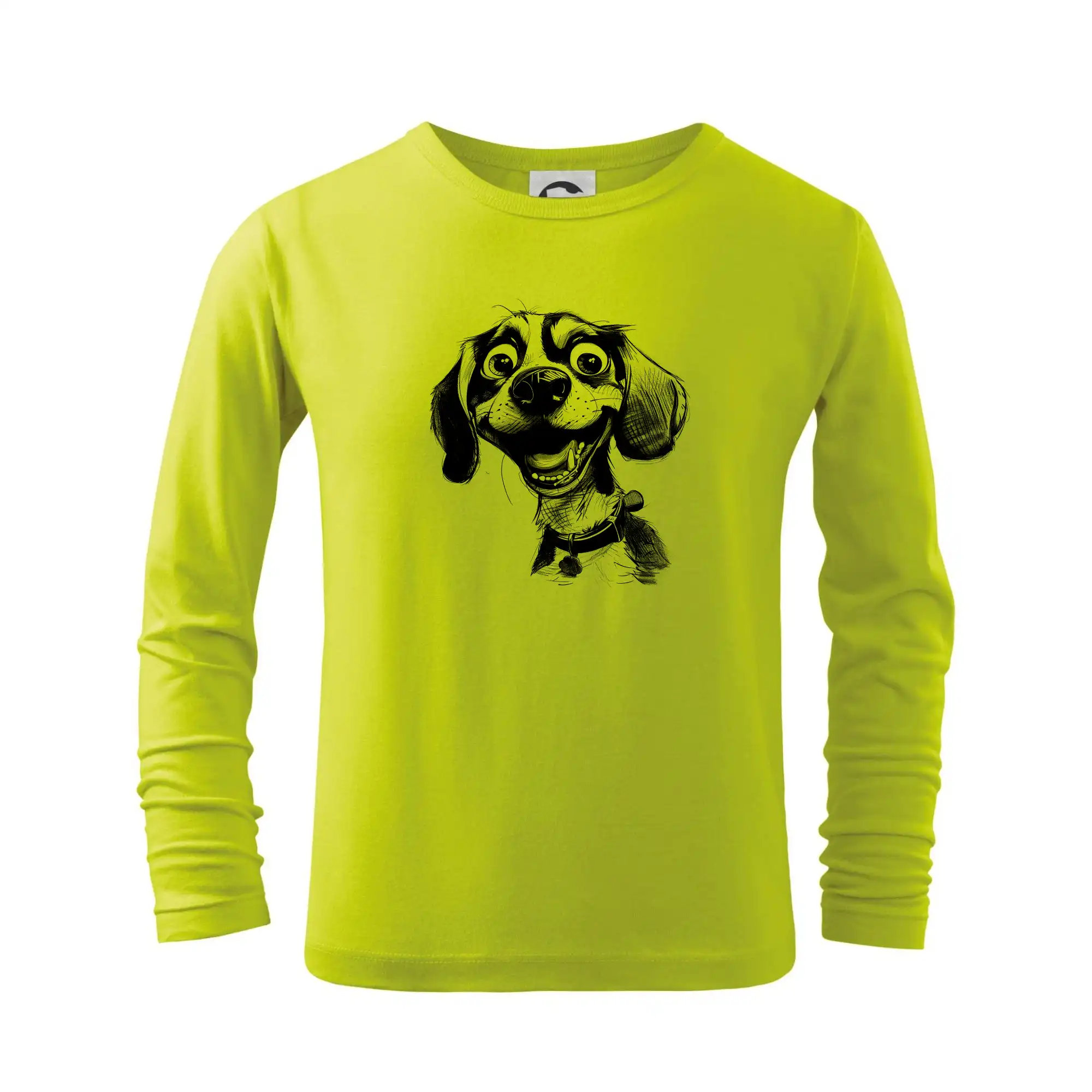 Černobílá karikatura bígl