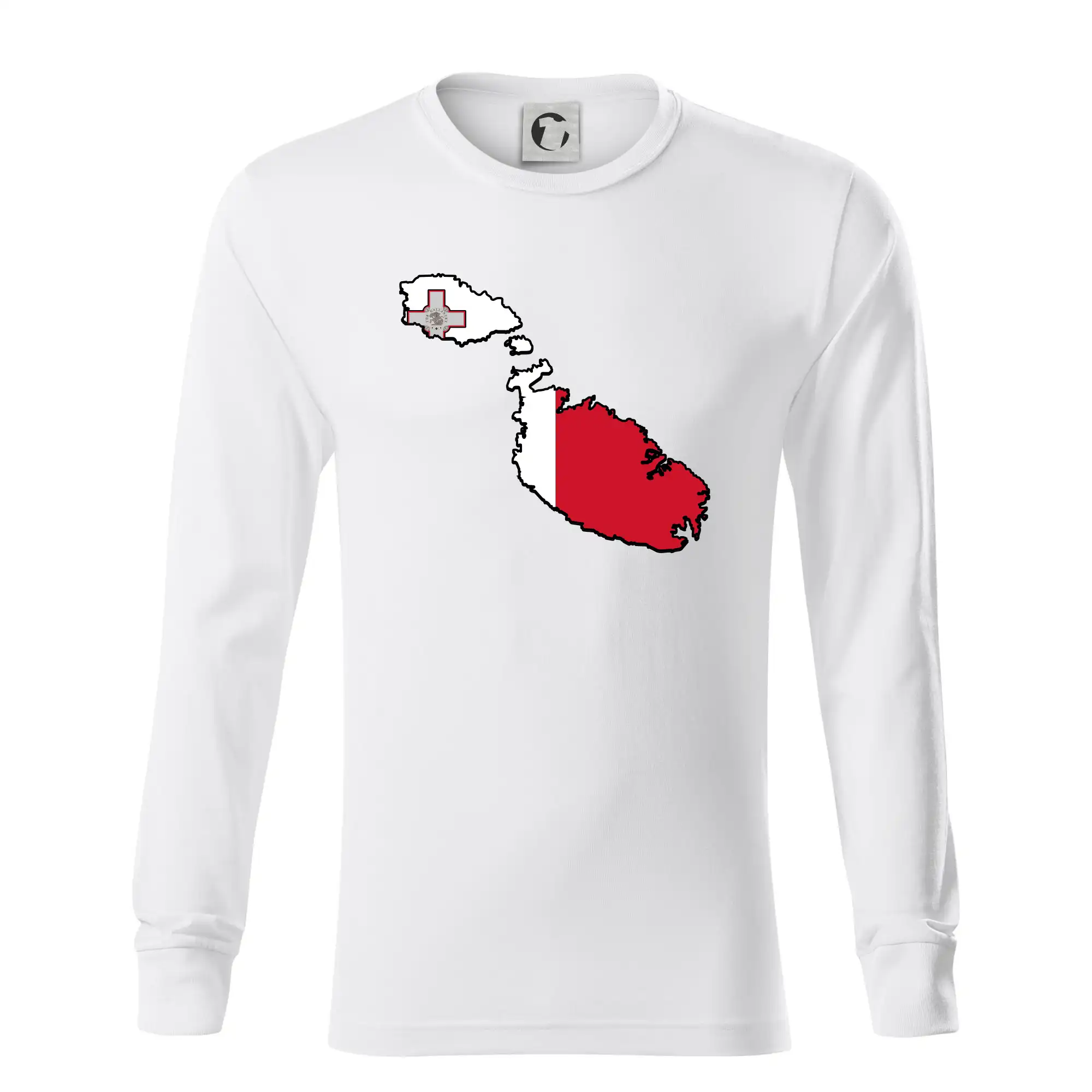 Mapa Malta s vlajkou