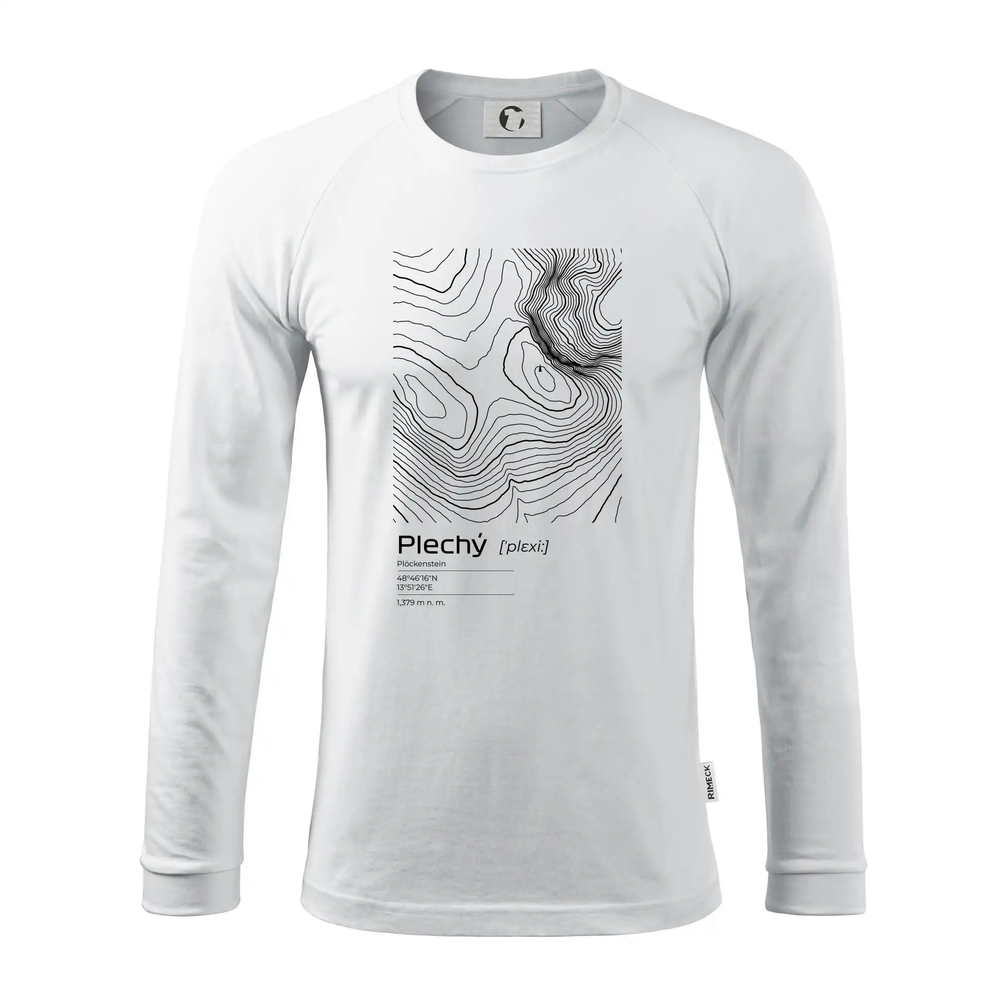 Plechý - vrstevnice v obdélníku