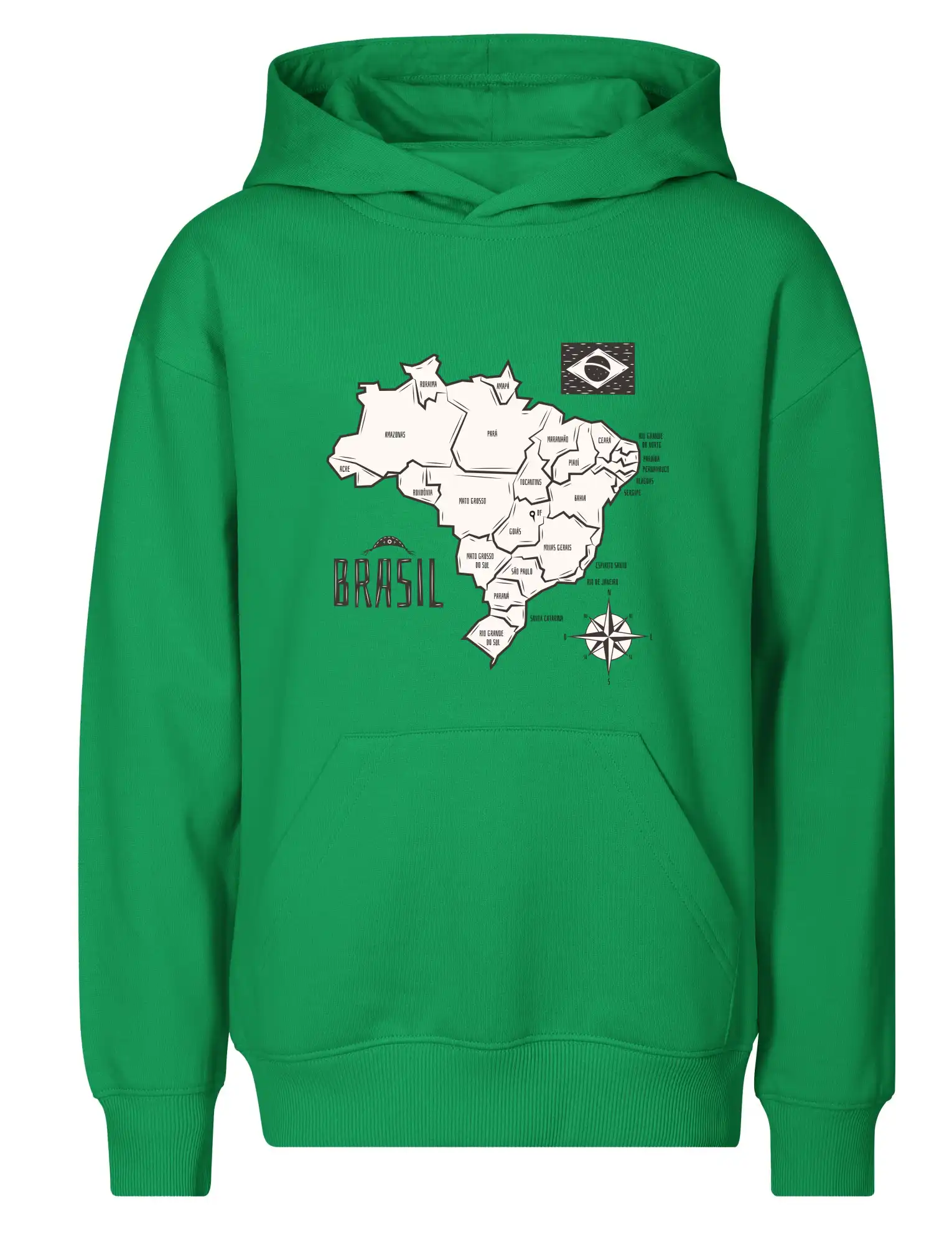 Brazília mapa s názvami regiónov