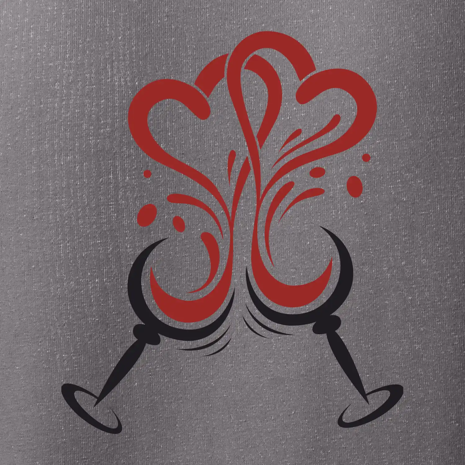 Víno je láska kulaté skleničky