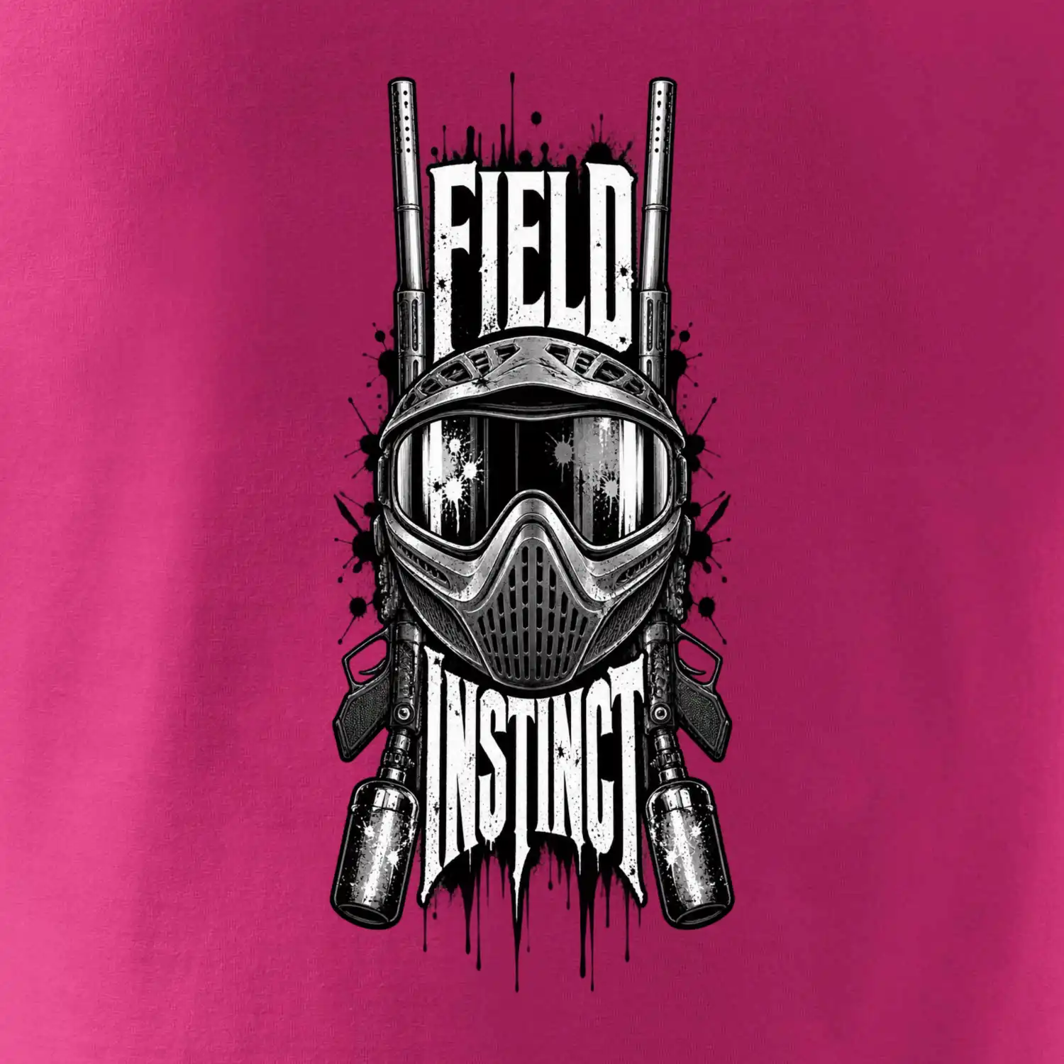 Černobílá maska field instinct paintball