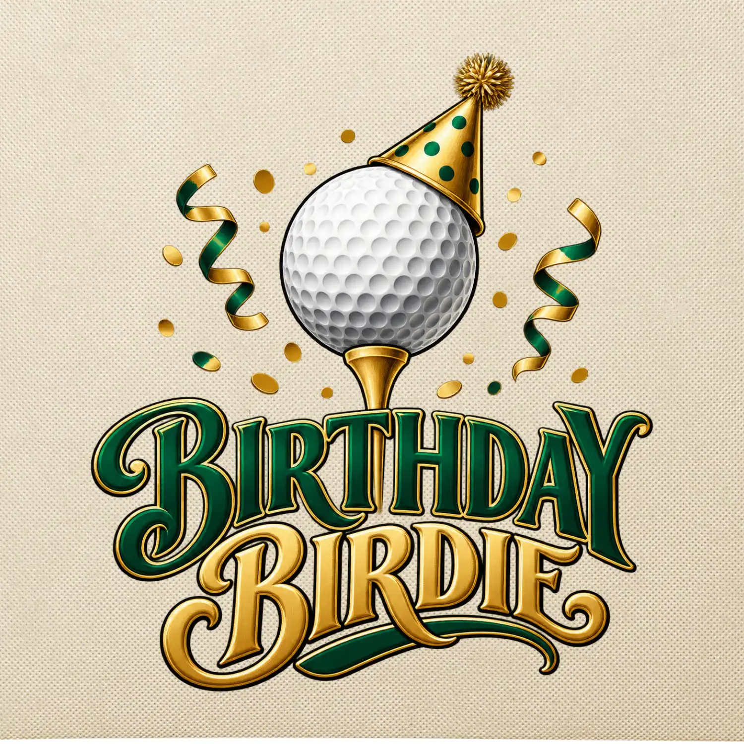 Narozeninové birdie s golfovým míčkem