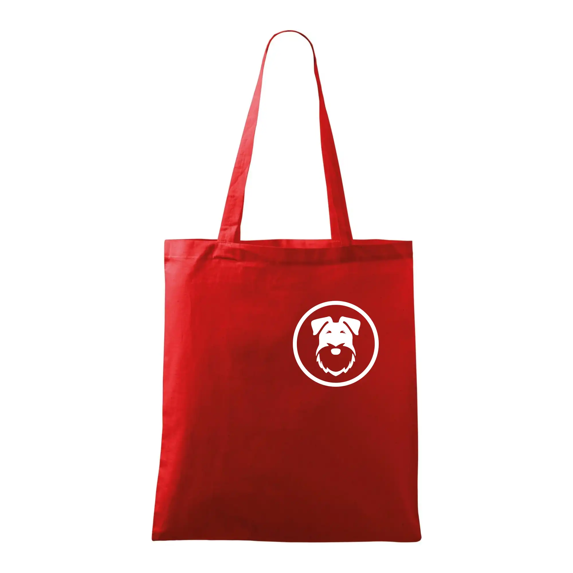 Knírač v kolečku na prsu