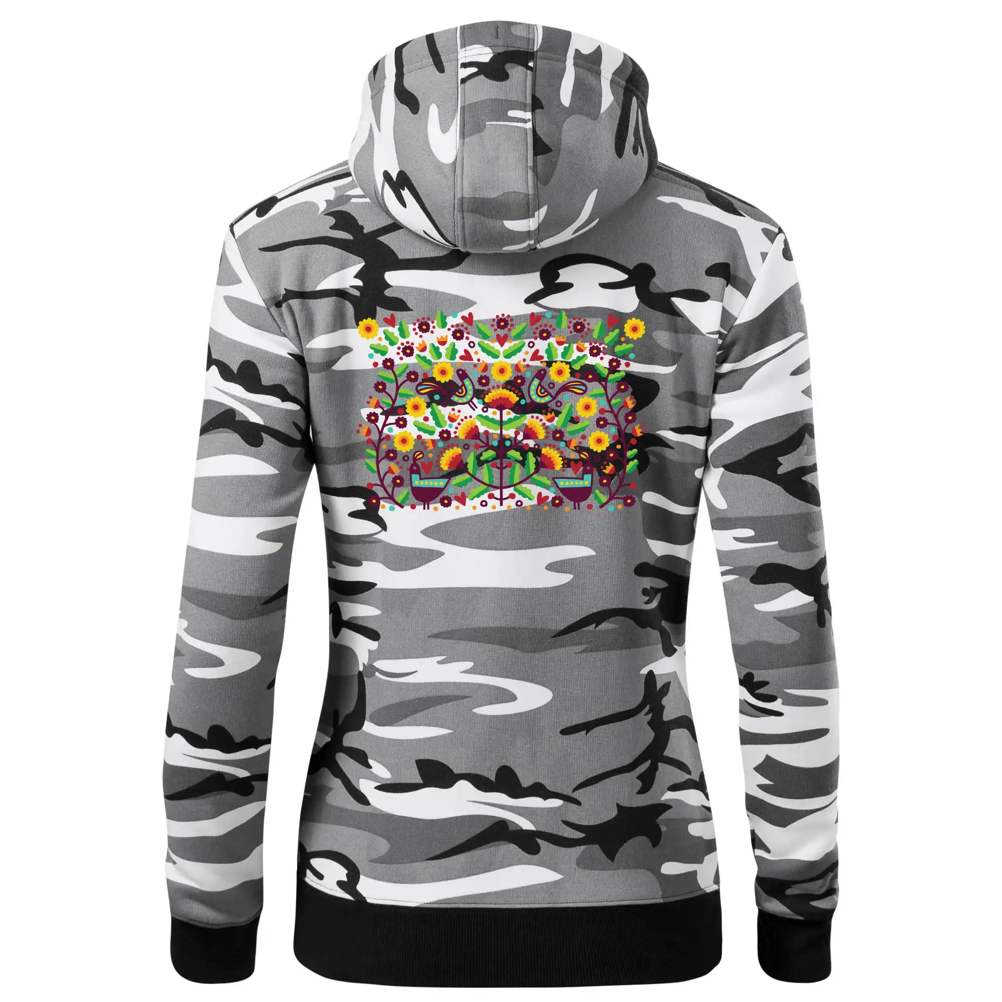 Folklor - barevně kvetiny obdélník